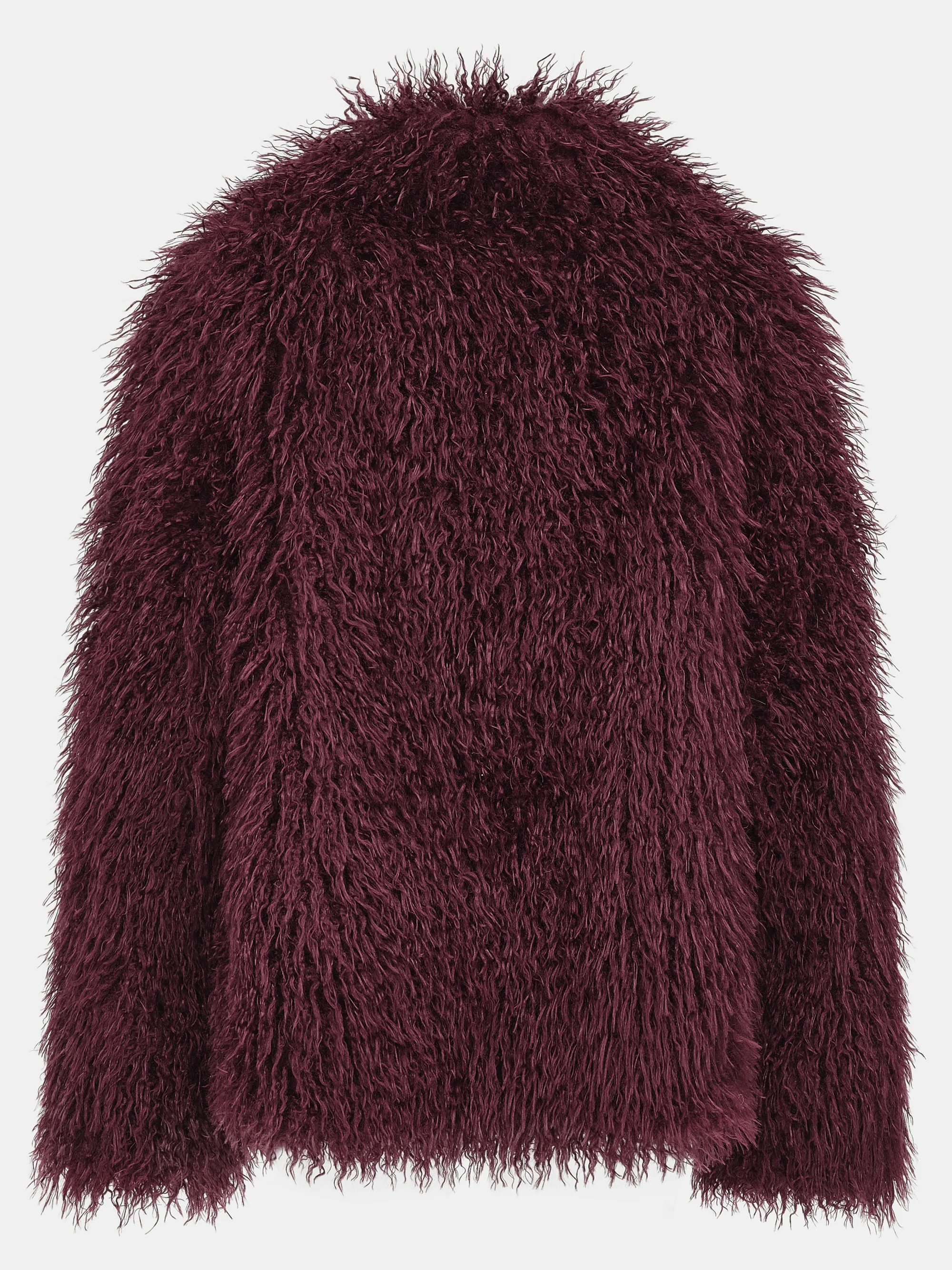 Faux-Fur Coat, Plum - Image 6