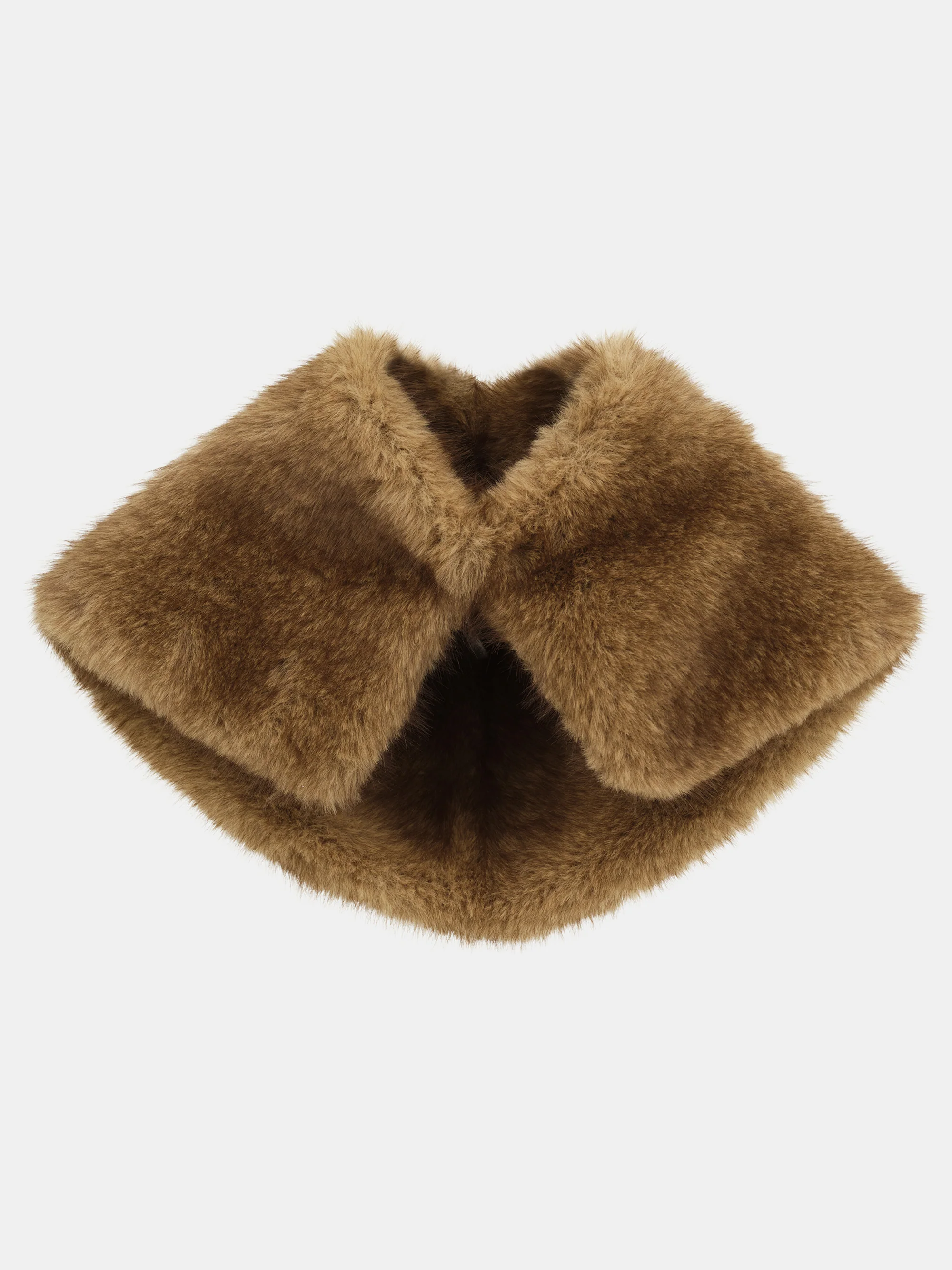 Faux-Fur Scarf, Beige
