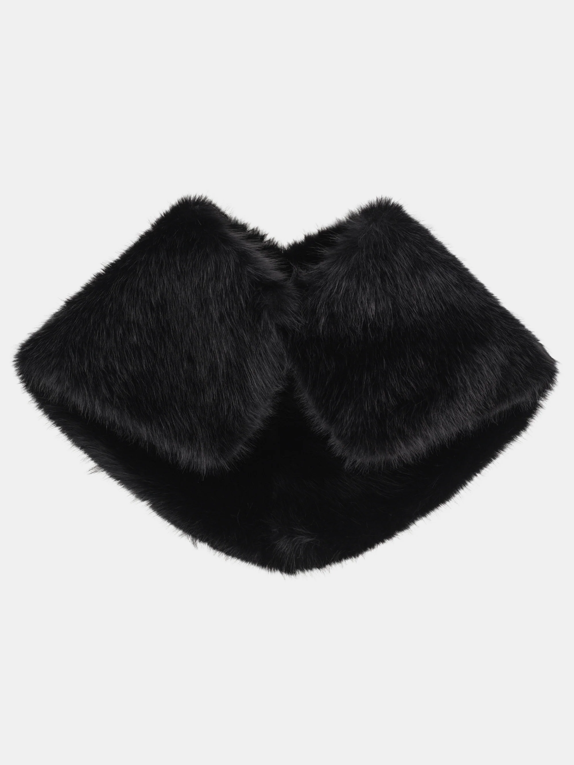 Faux-Fur Scarf, Black