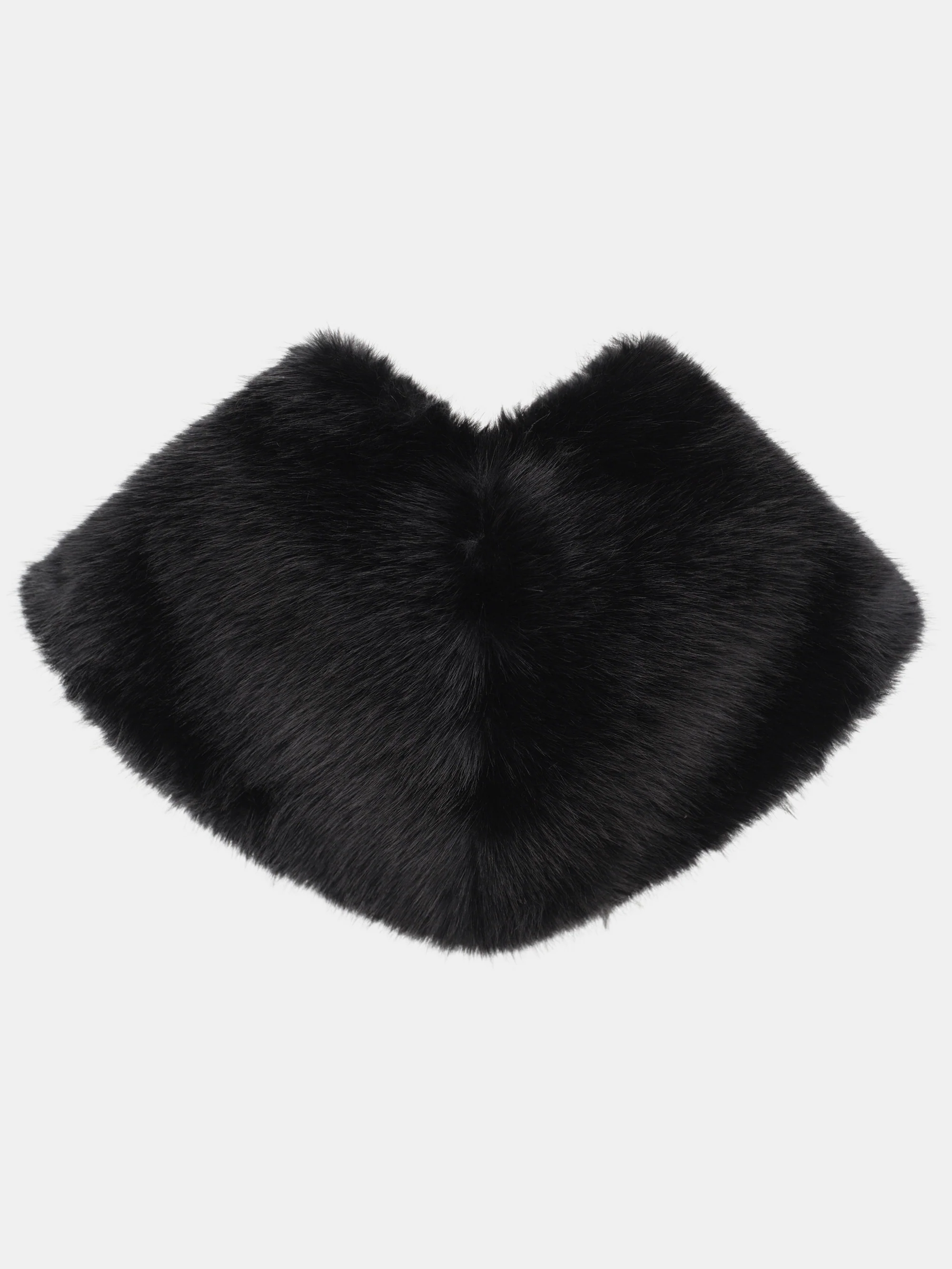 Faux-Fur Scarf, Black - Image 2