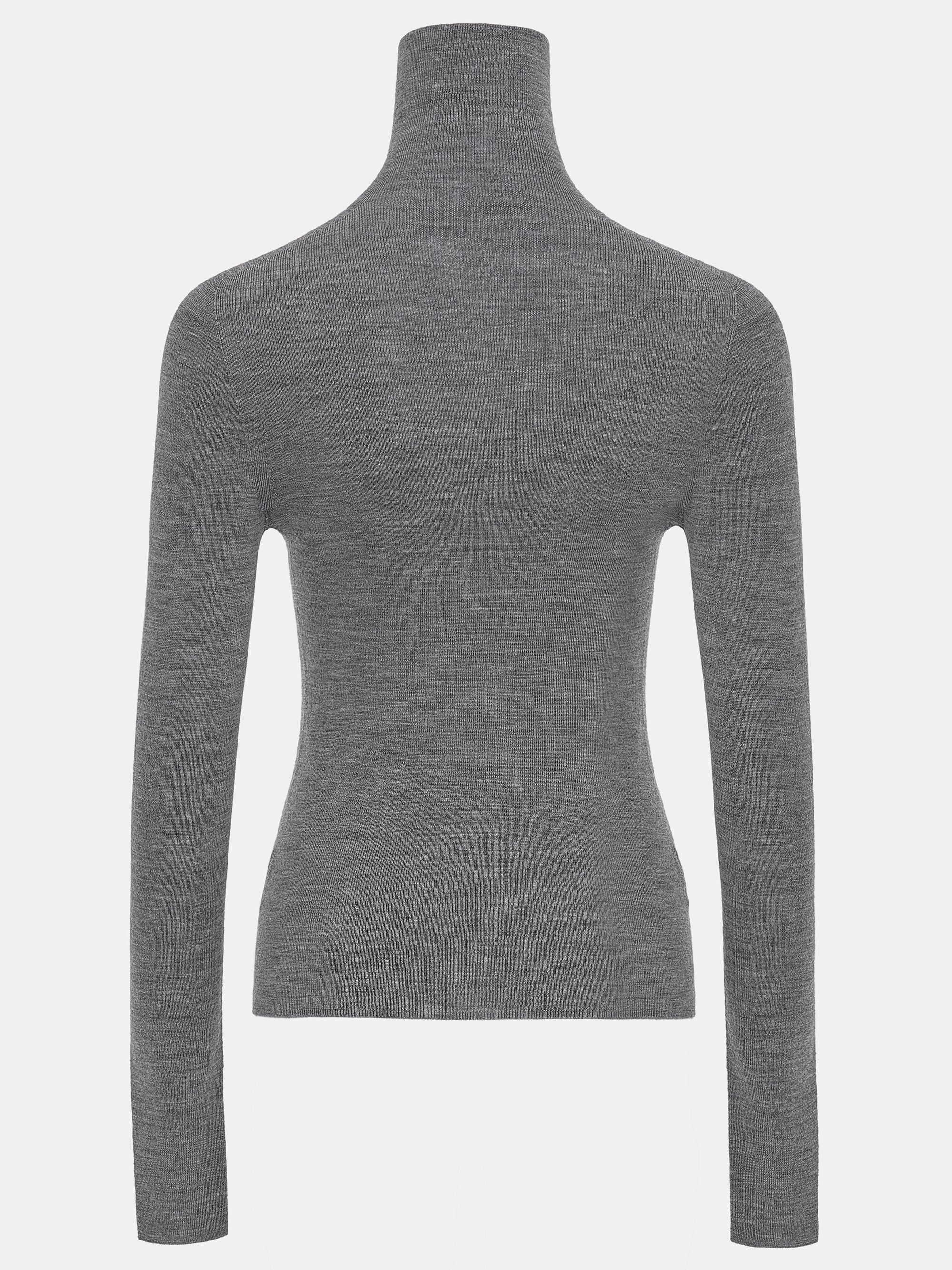 Fine-Knit Merino Turtleneck, Grey - Image 8