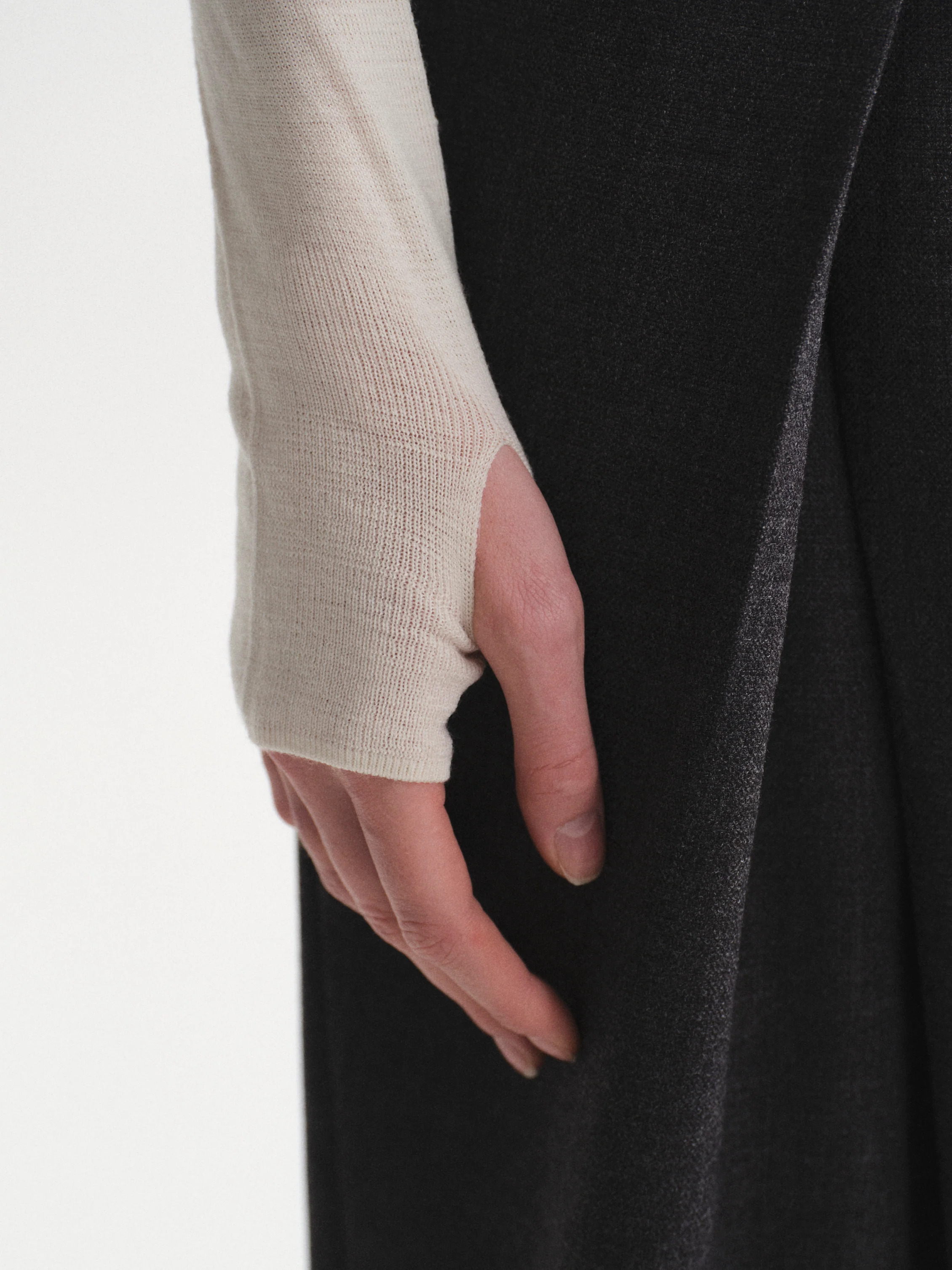 Fine-Knit Merino Turtleneck, Ivory - Image 2