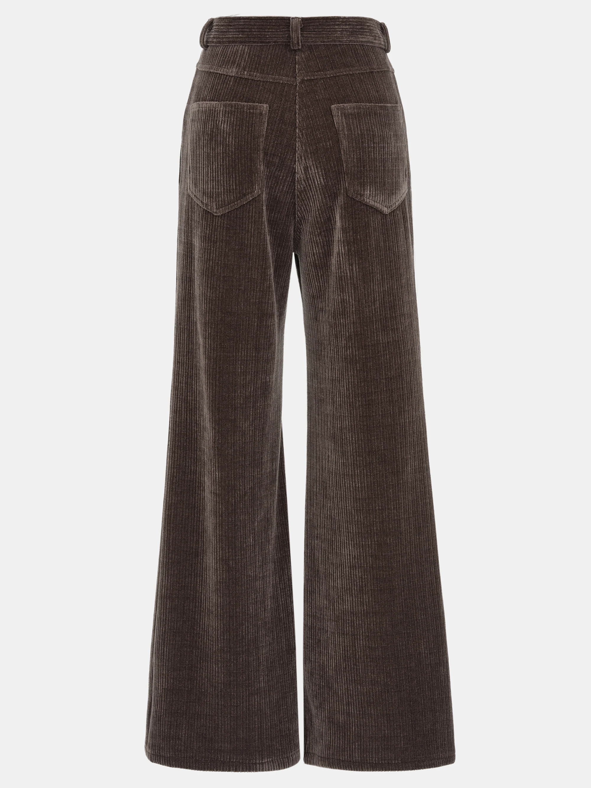 Flared Corduroy Velvet Pants, Brown - Image 6