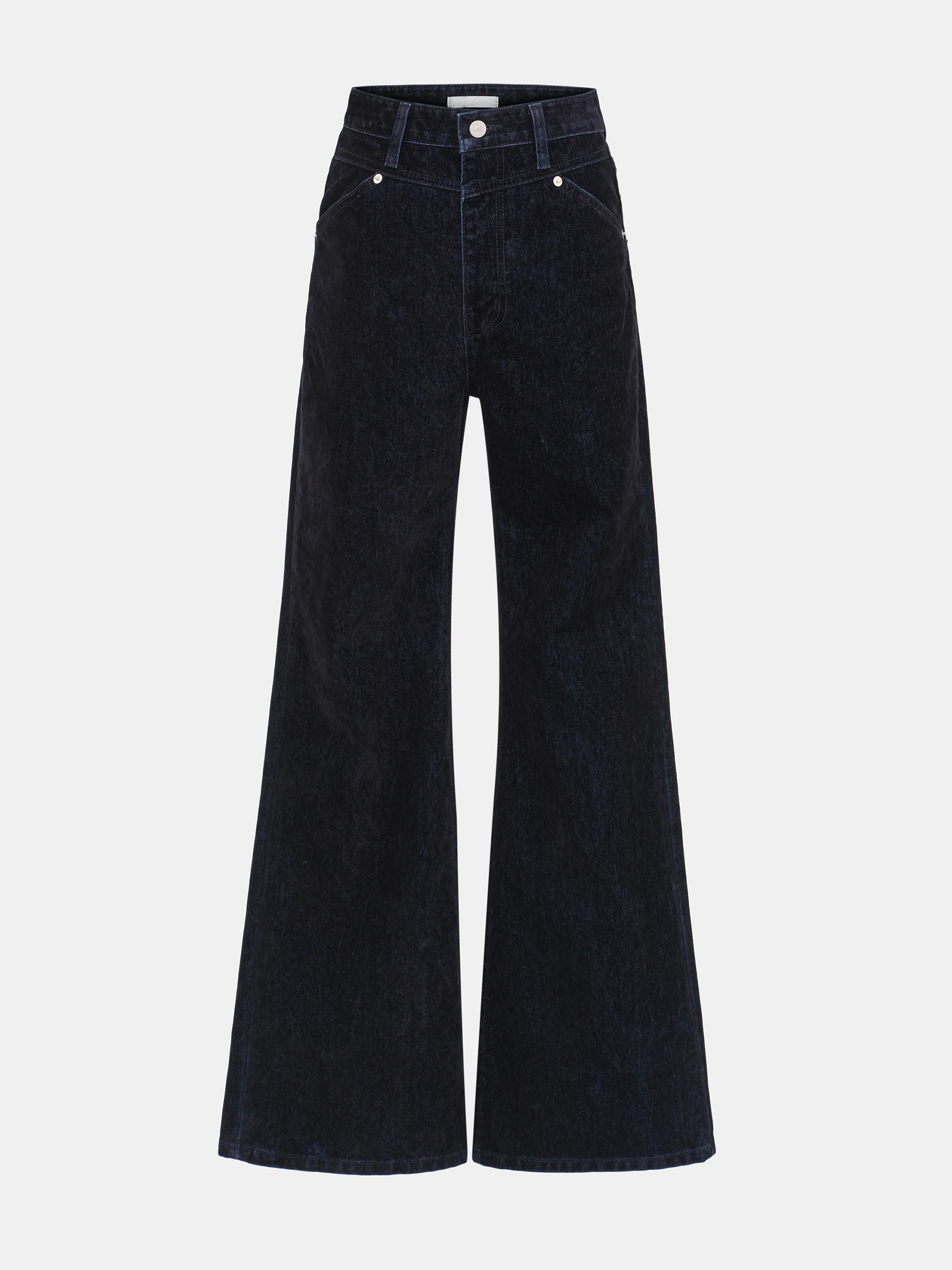 Flared Flock Jeans, Denim - Image 5
