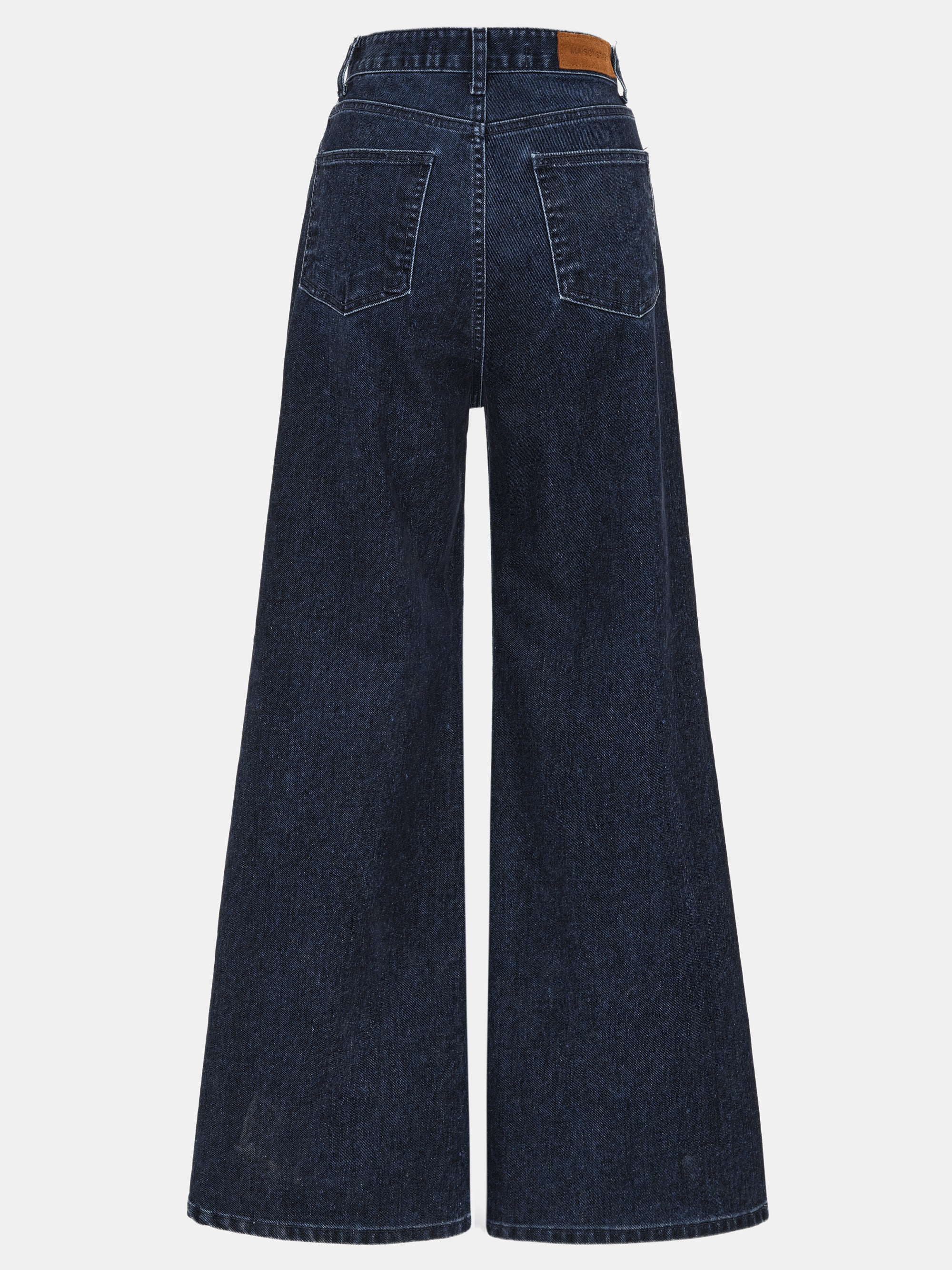 Flared Flocked Jeans, Navy - Image 7
