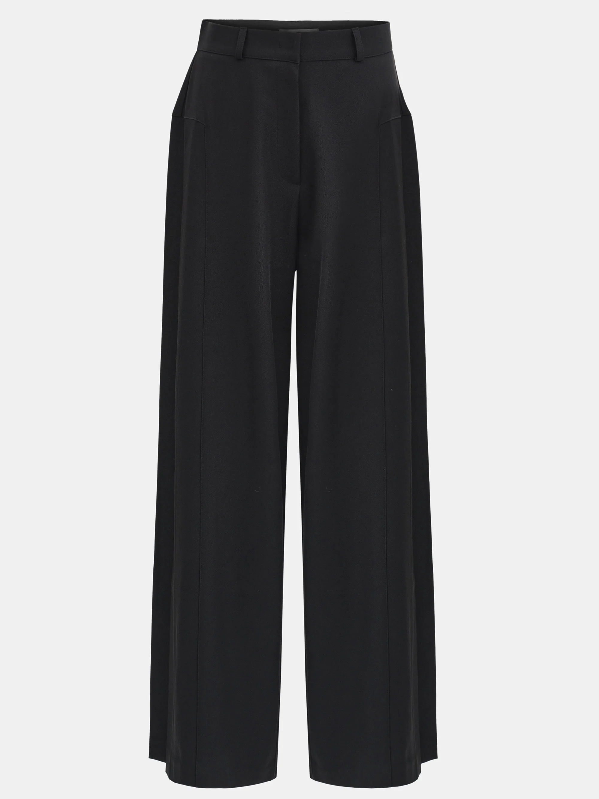 Flowy Wide-Leg Pants, Black - Image 5