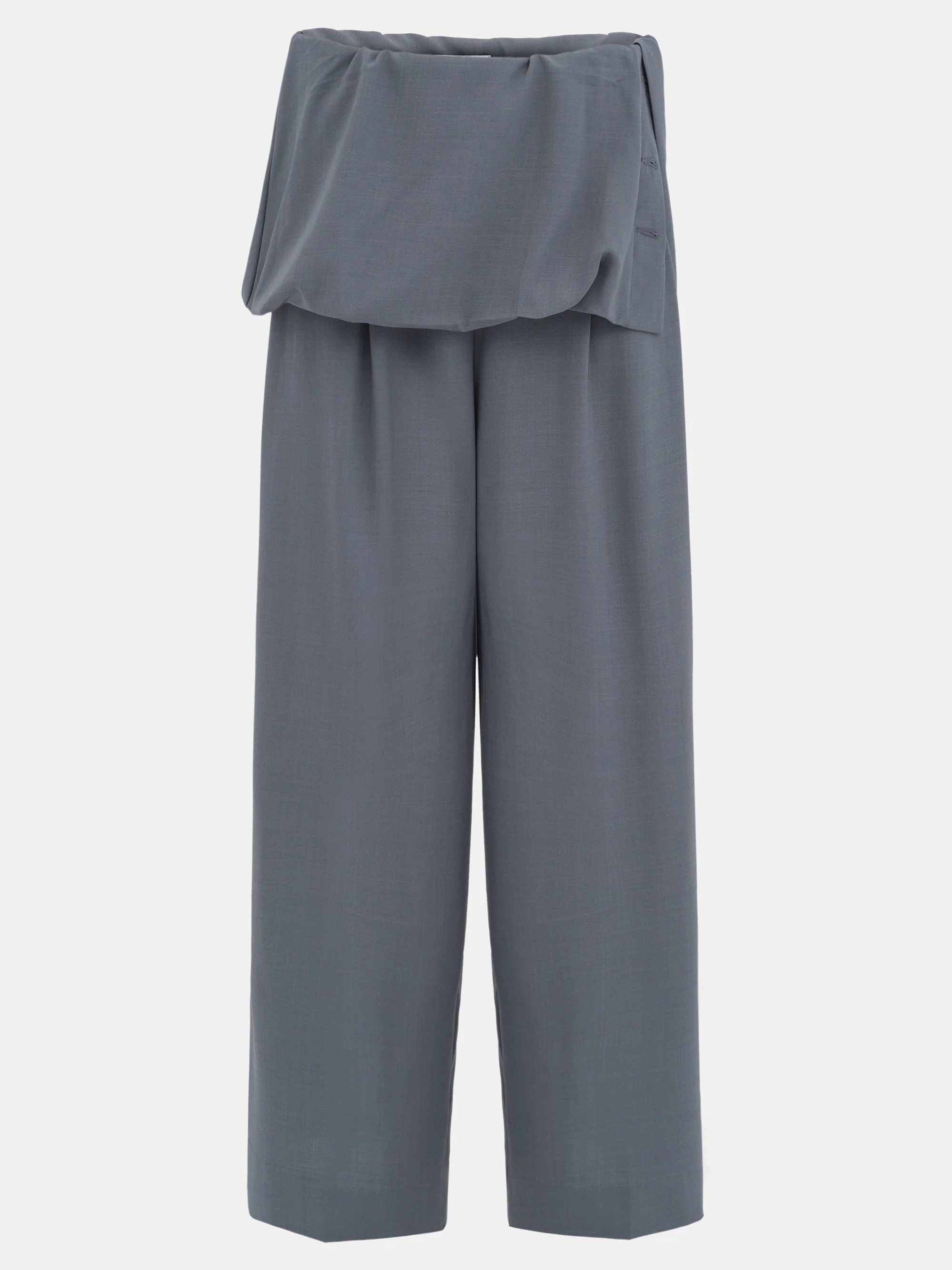 Fold-Over Trousers, Grey