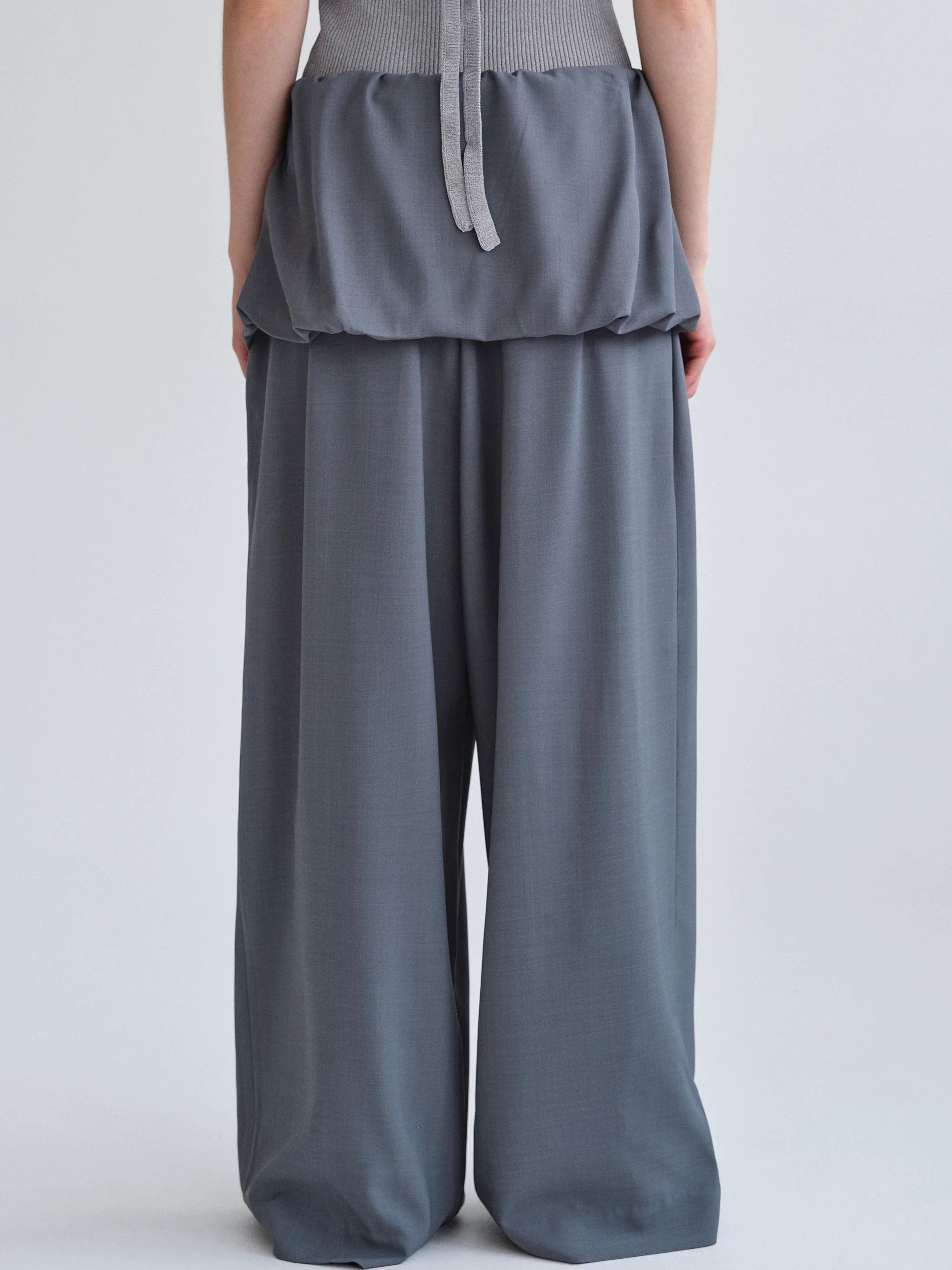 Fold-Over Trousers, Grey - Image 7