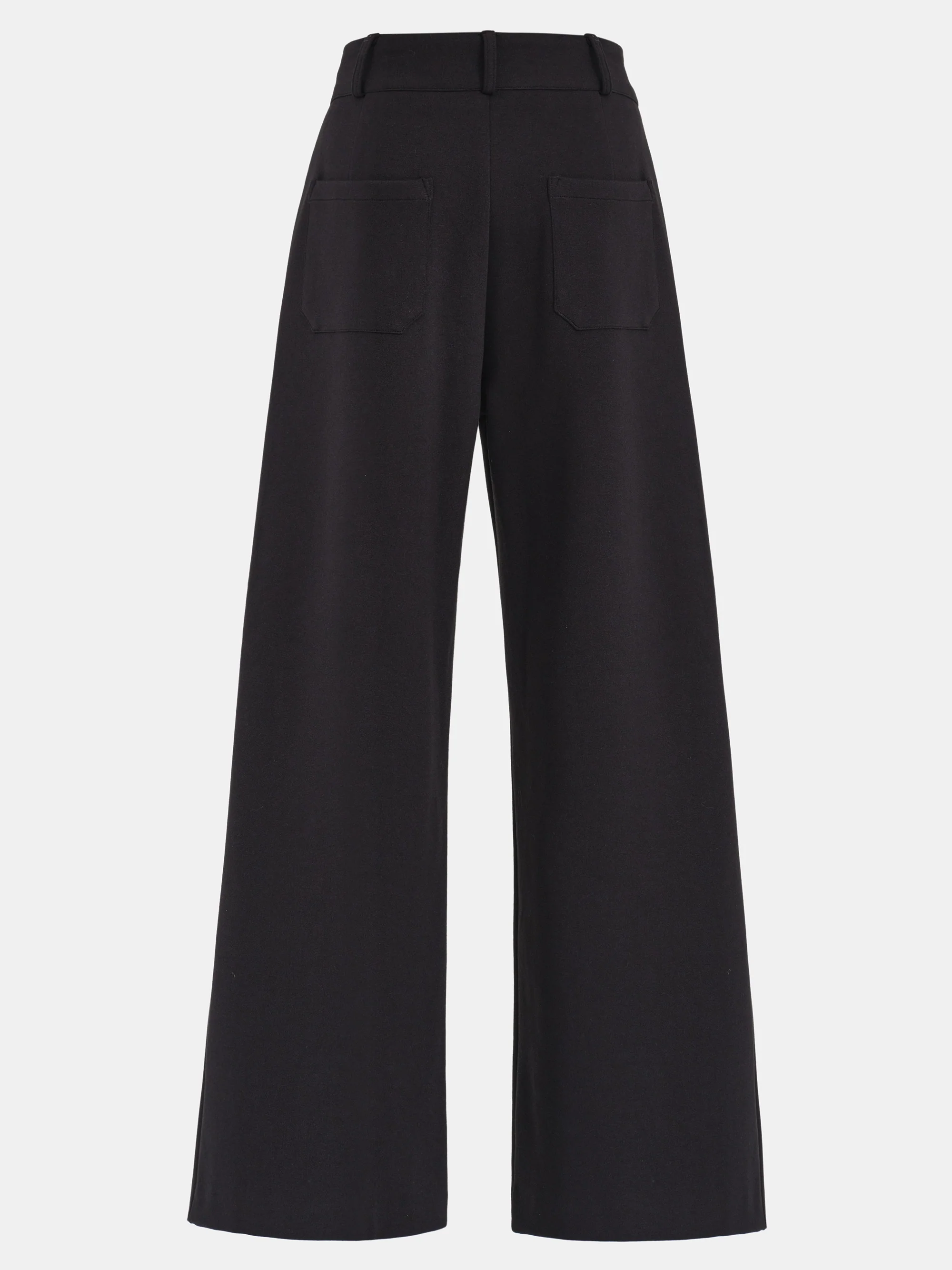French Terry Pleat Pants, Black - Image 5