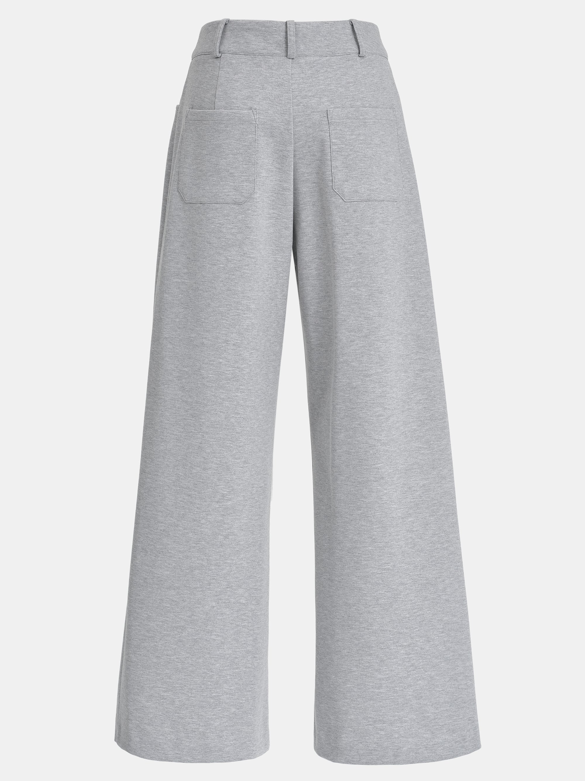 French Terry Pleat Pants, Grey - Image 5