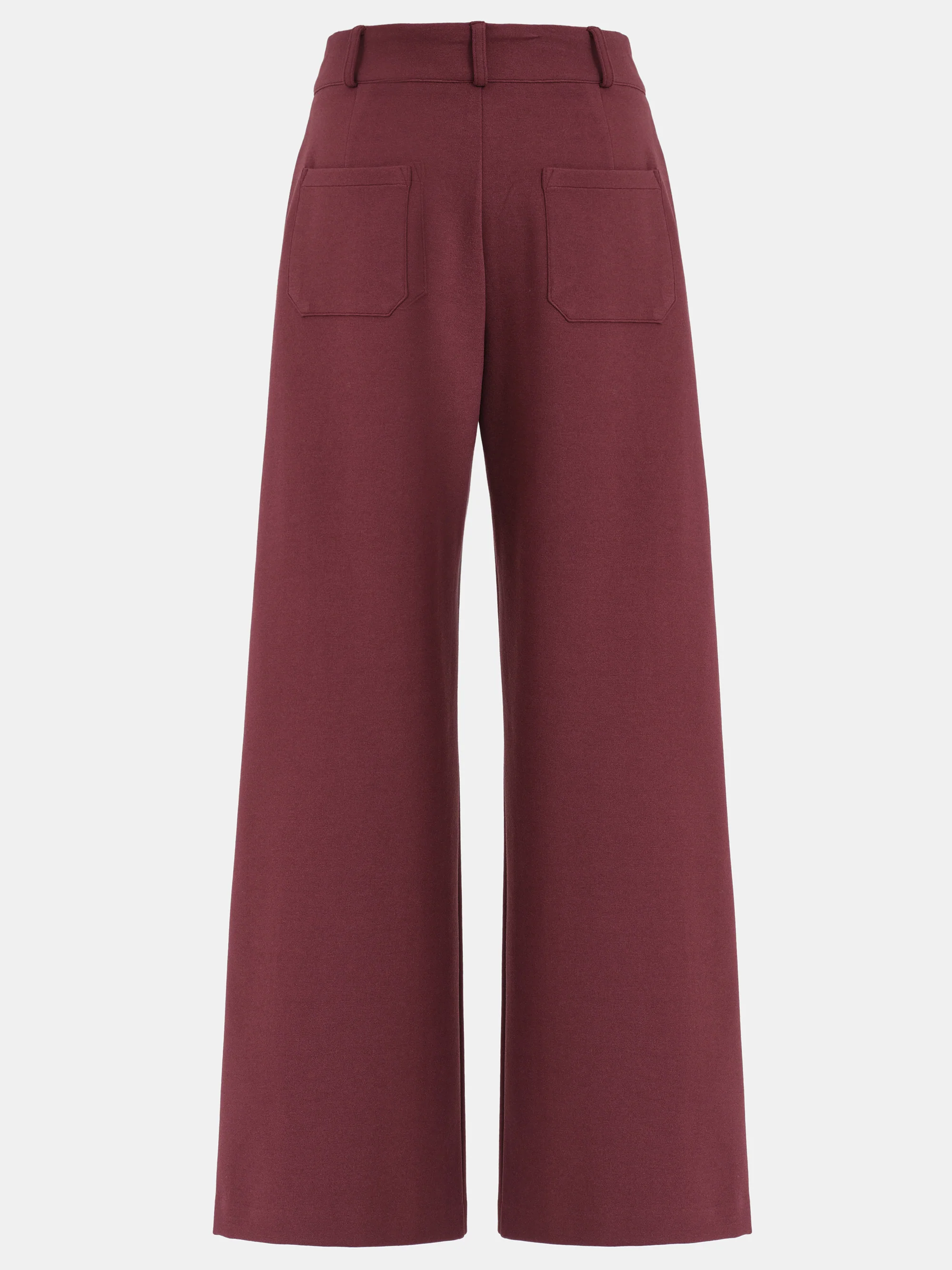 French Terry Pleat Pants, Wine - Image 5