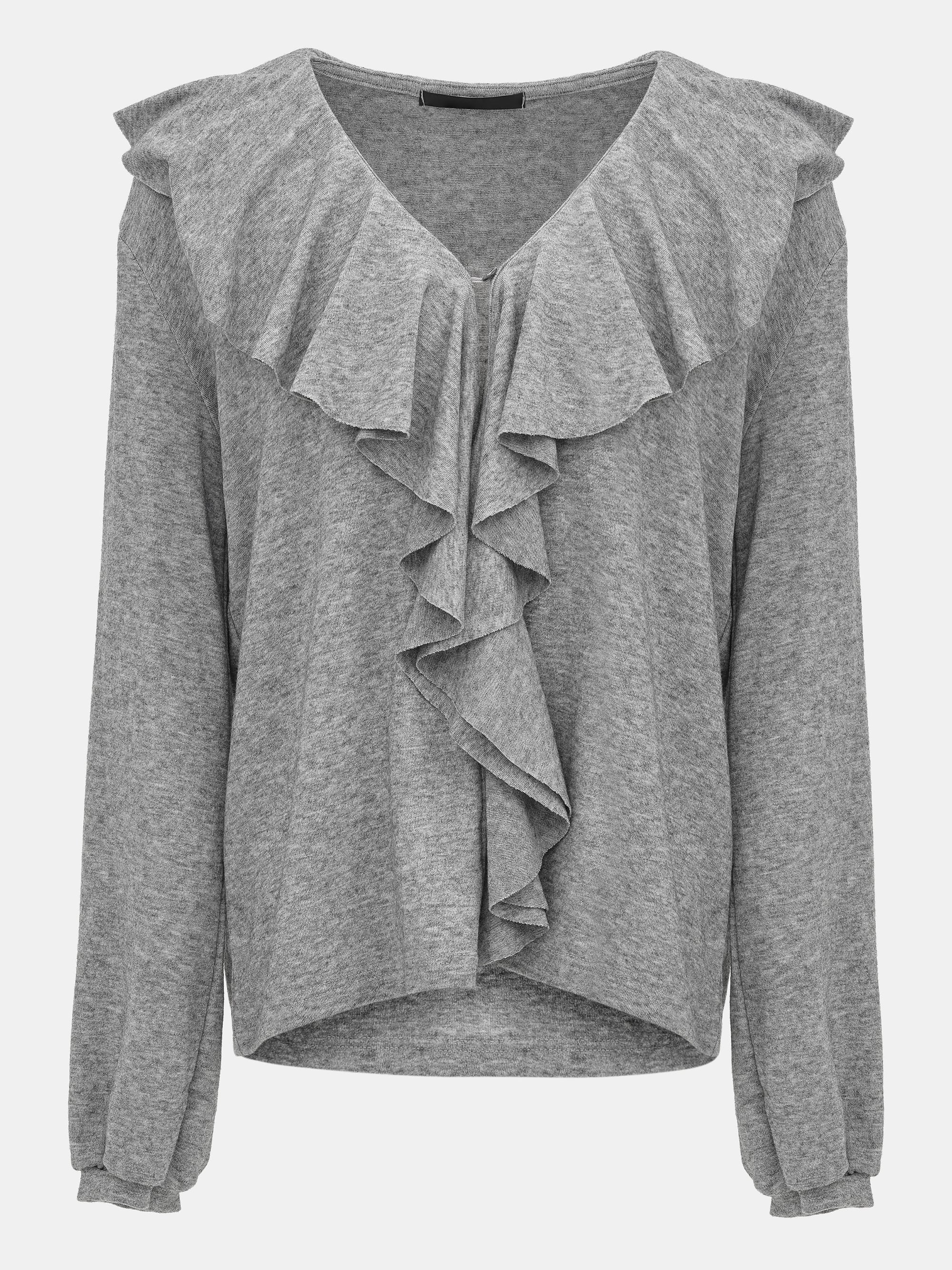 Frill-Collar Top, Grey - Image 5