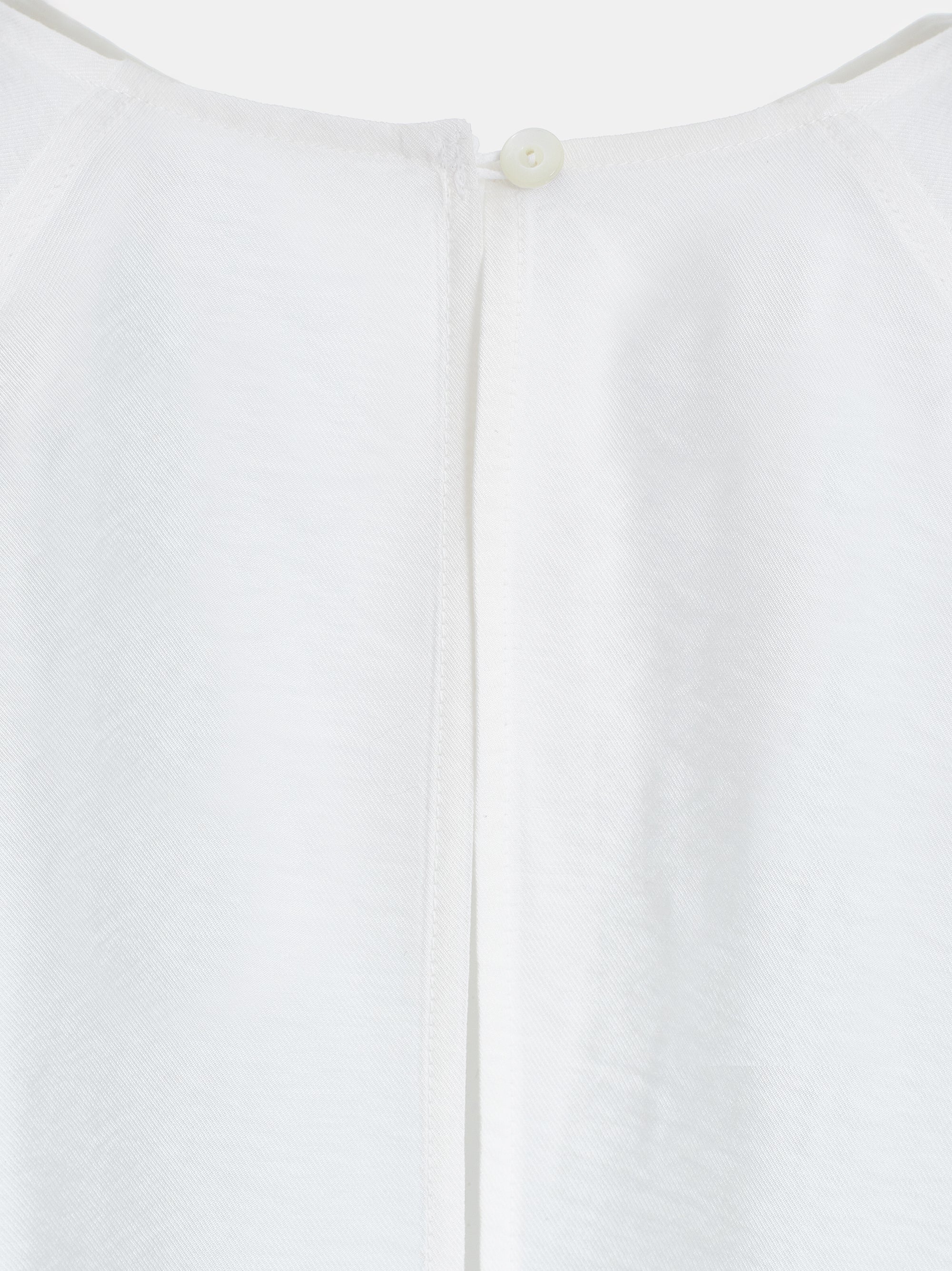 Front-slit Crepe Blouse, Ivory - Image 2