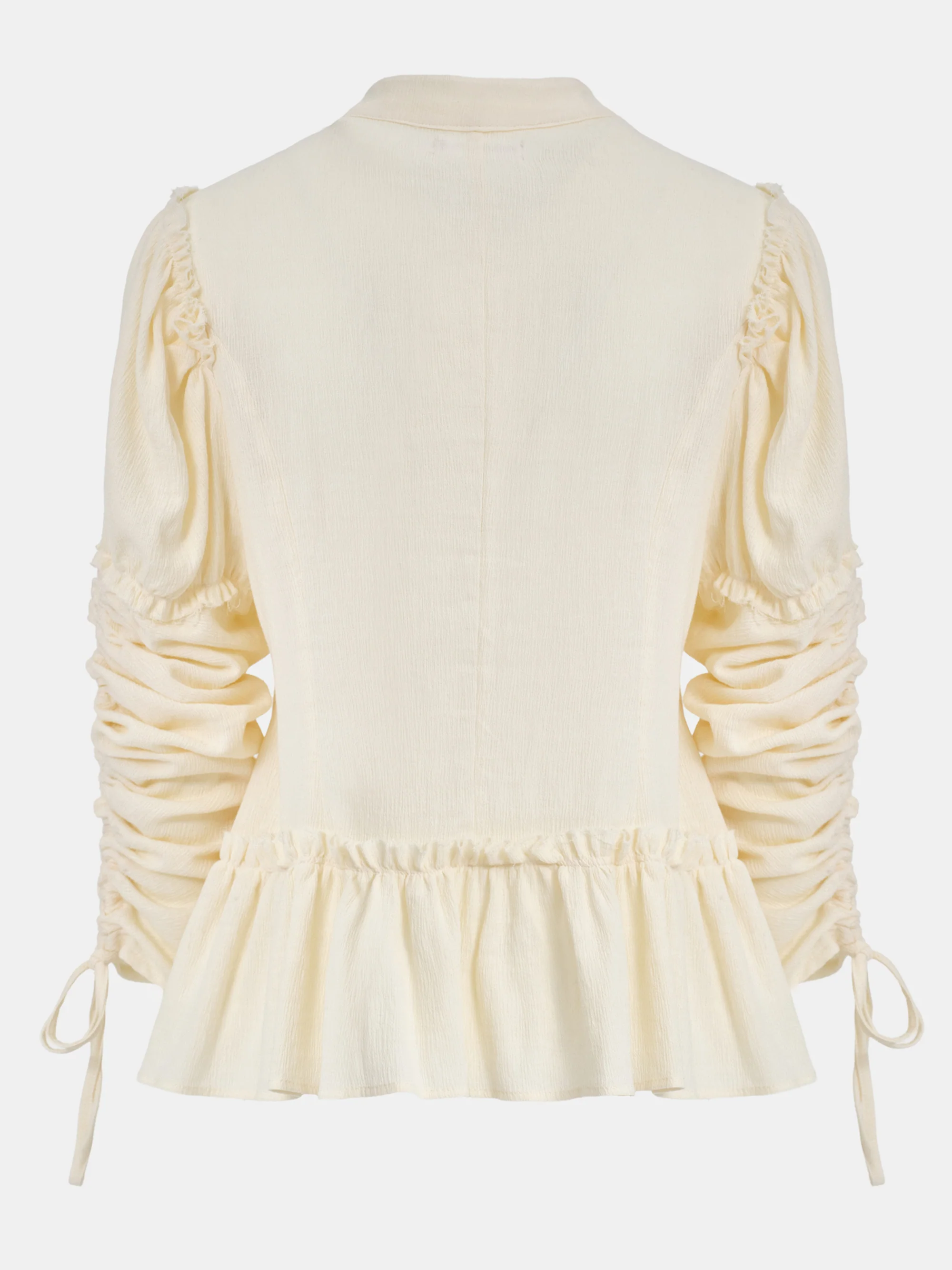 Gathered Georgette Top, Pale Yellow - Image 6