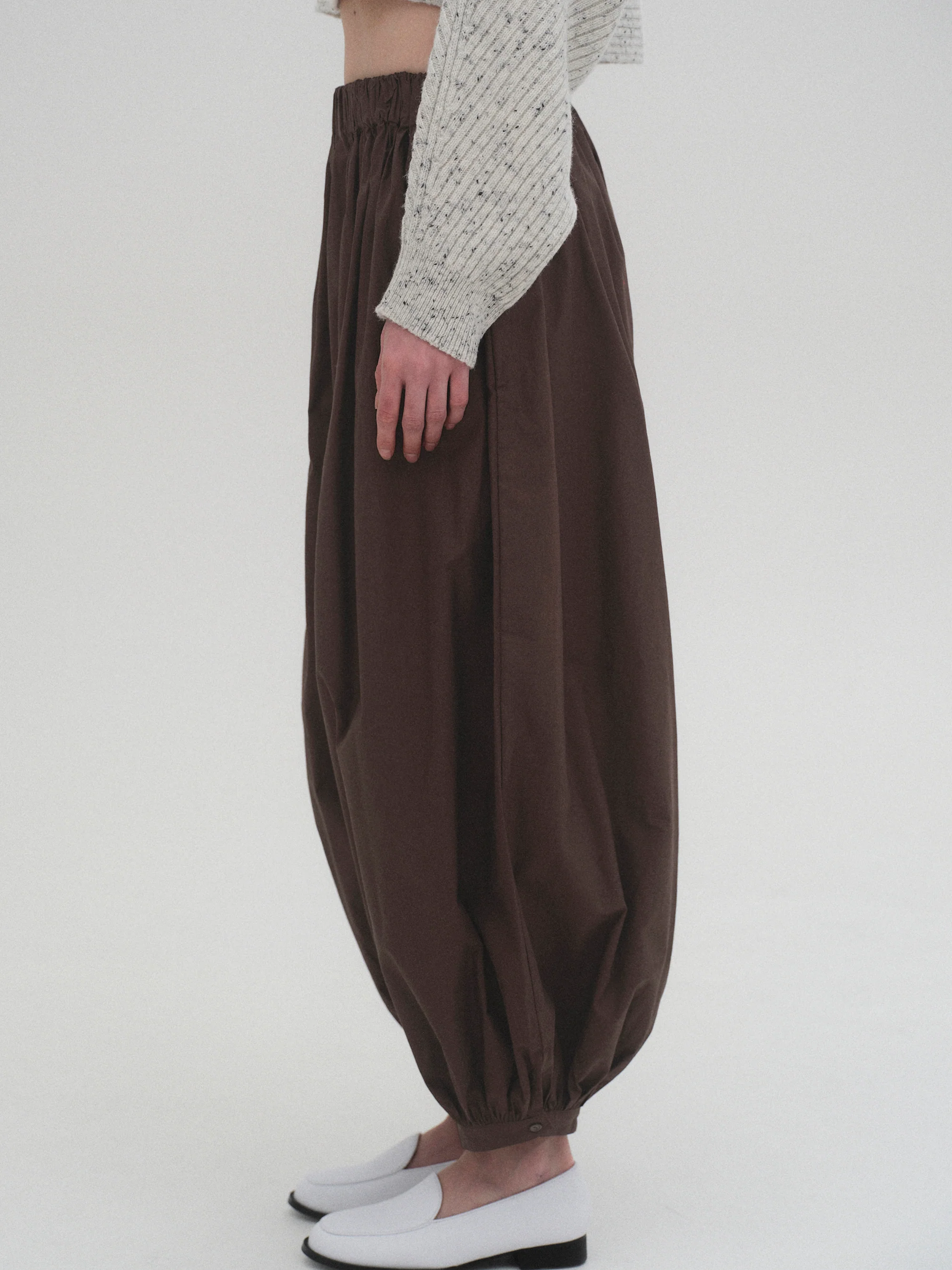 Halle Balloon Parachute Pants, Brown - Image 5