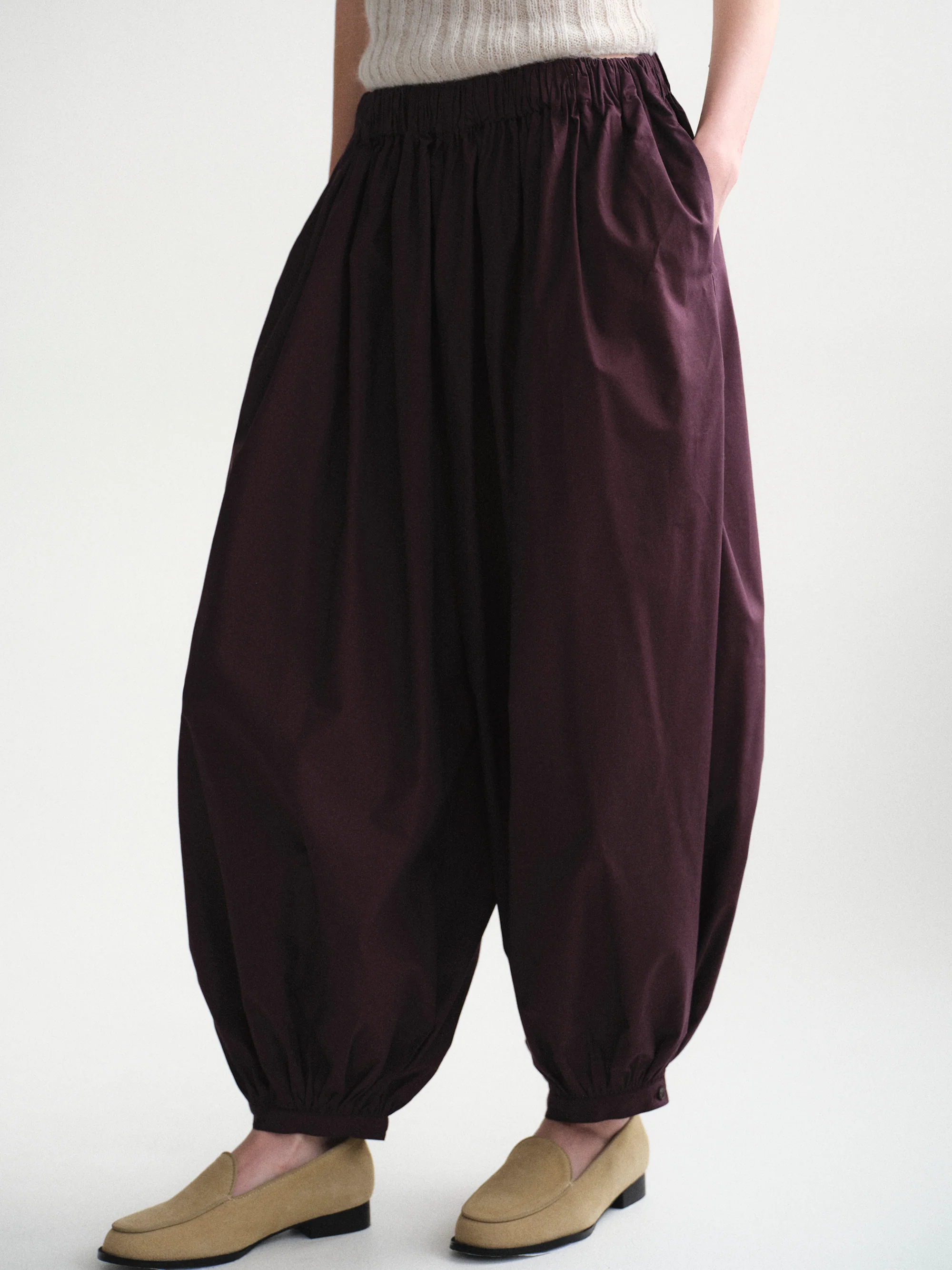 Halle Balloon Parachute Pants, Grape - Image 4