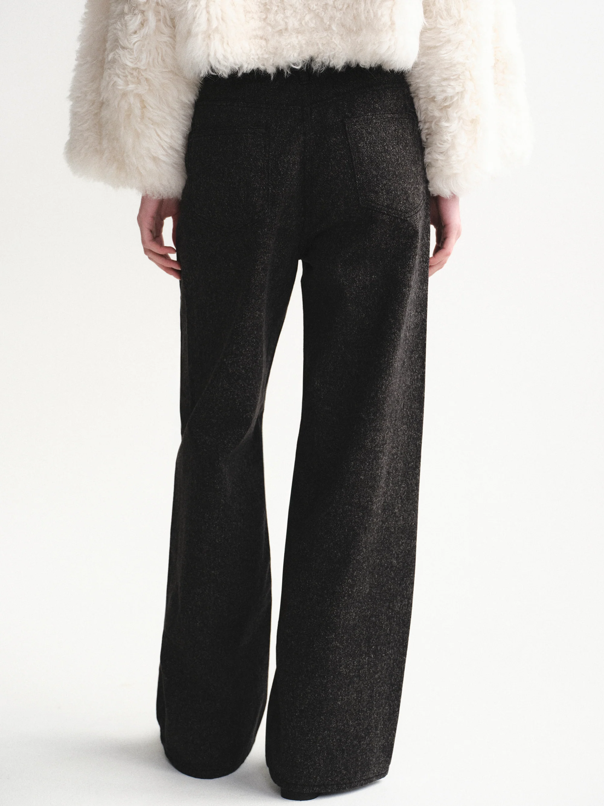 Heathered Loose Jeans, Black - Image 5