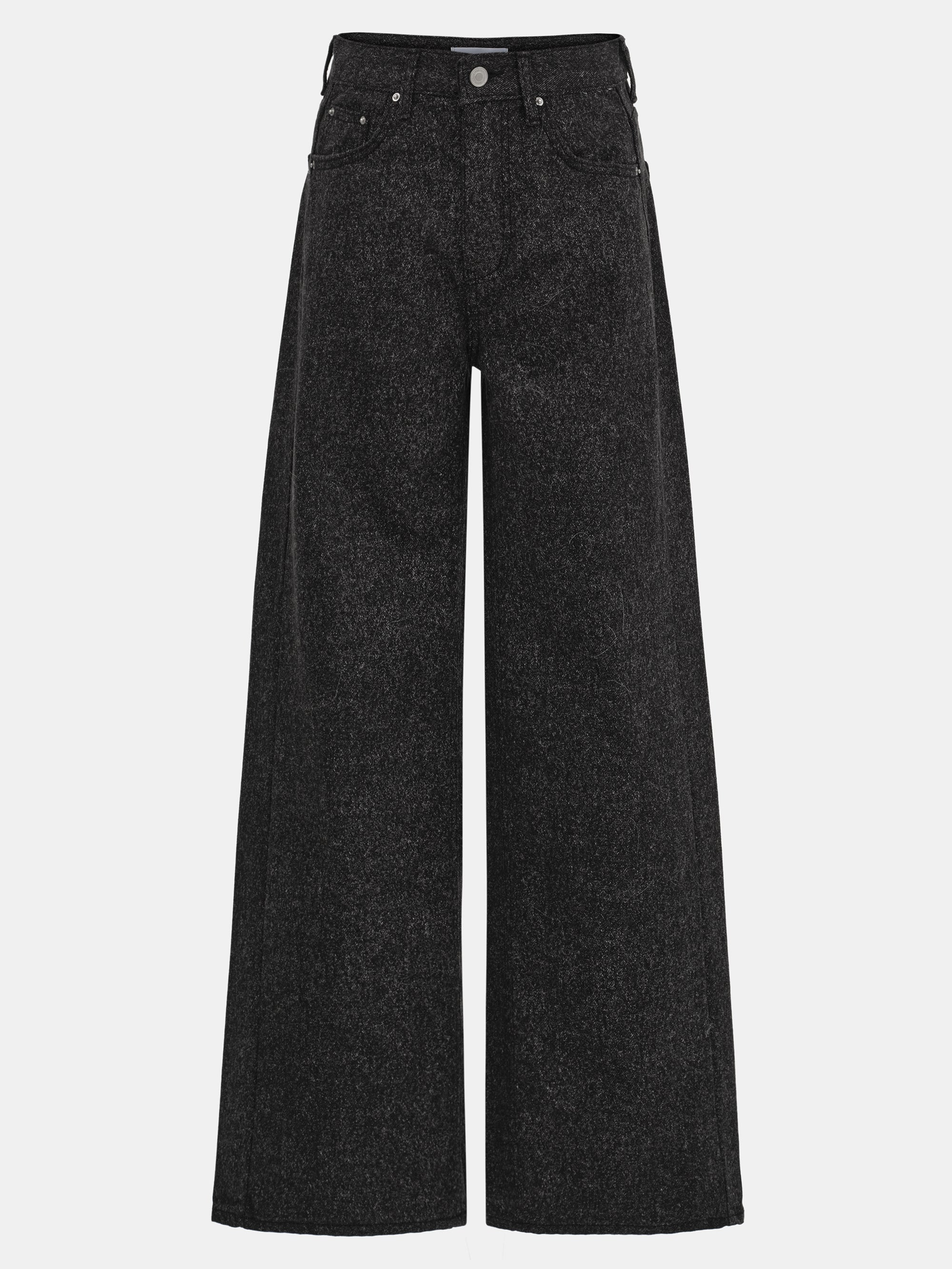 Heathered Loose Jeans, Black - Image 6