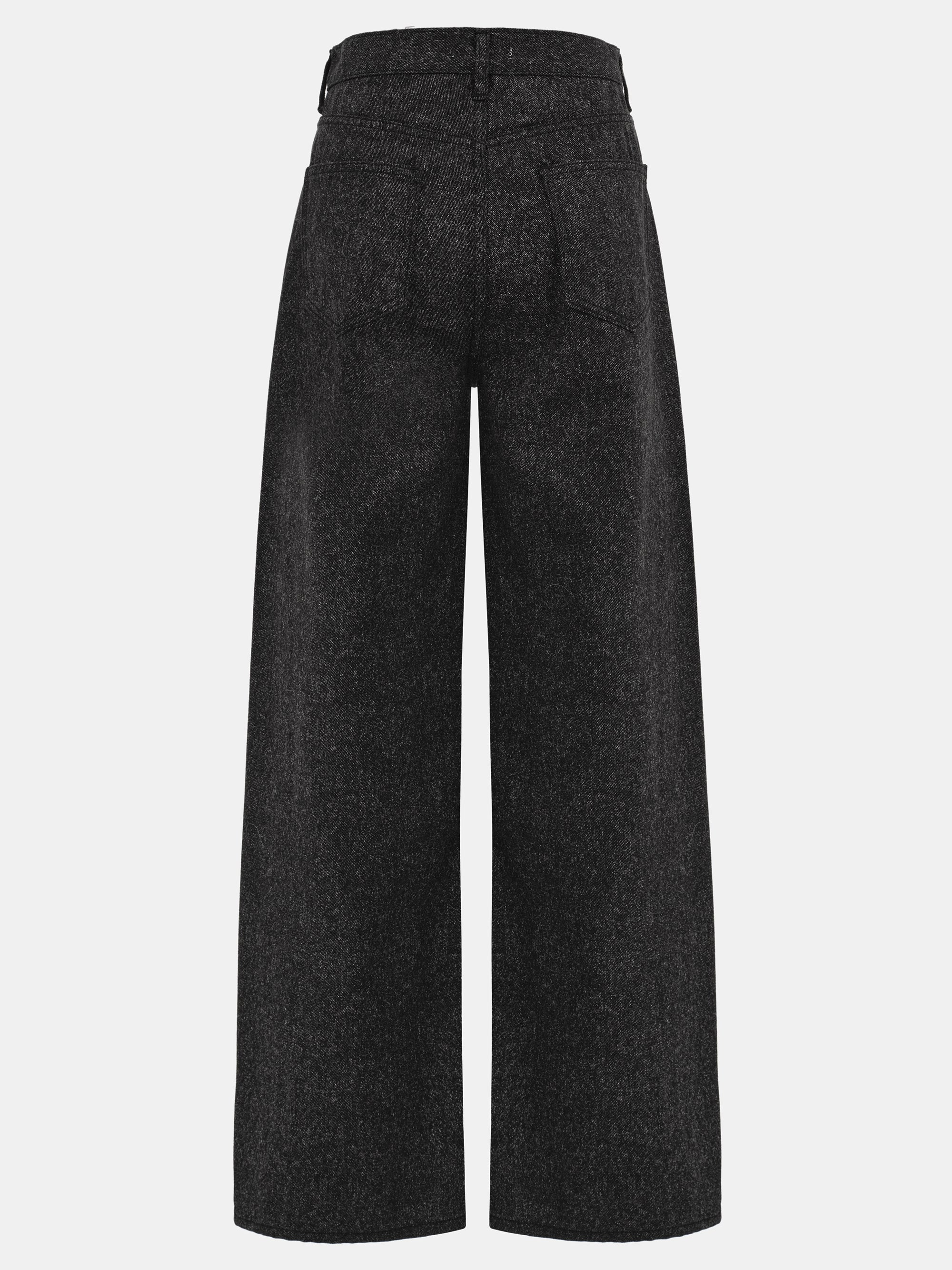 Heathered Loose Jeans, Black - Image 7