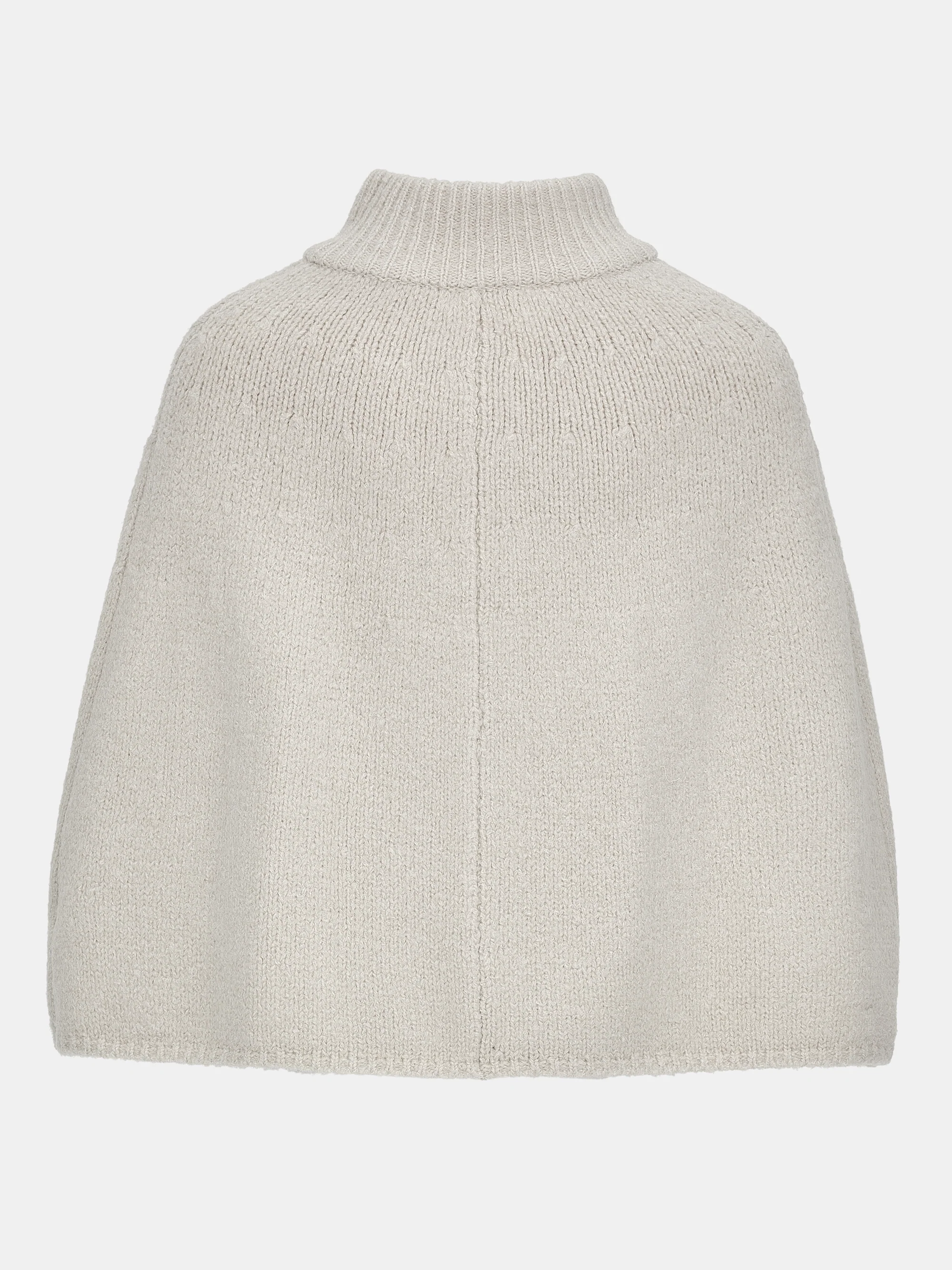 High Collar Knit Cape, Ivory - Image 6