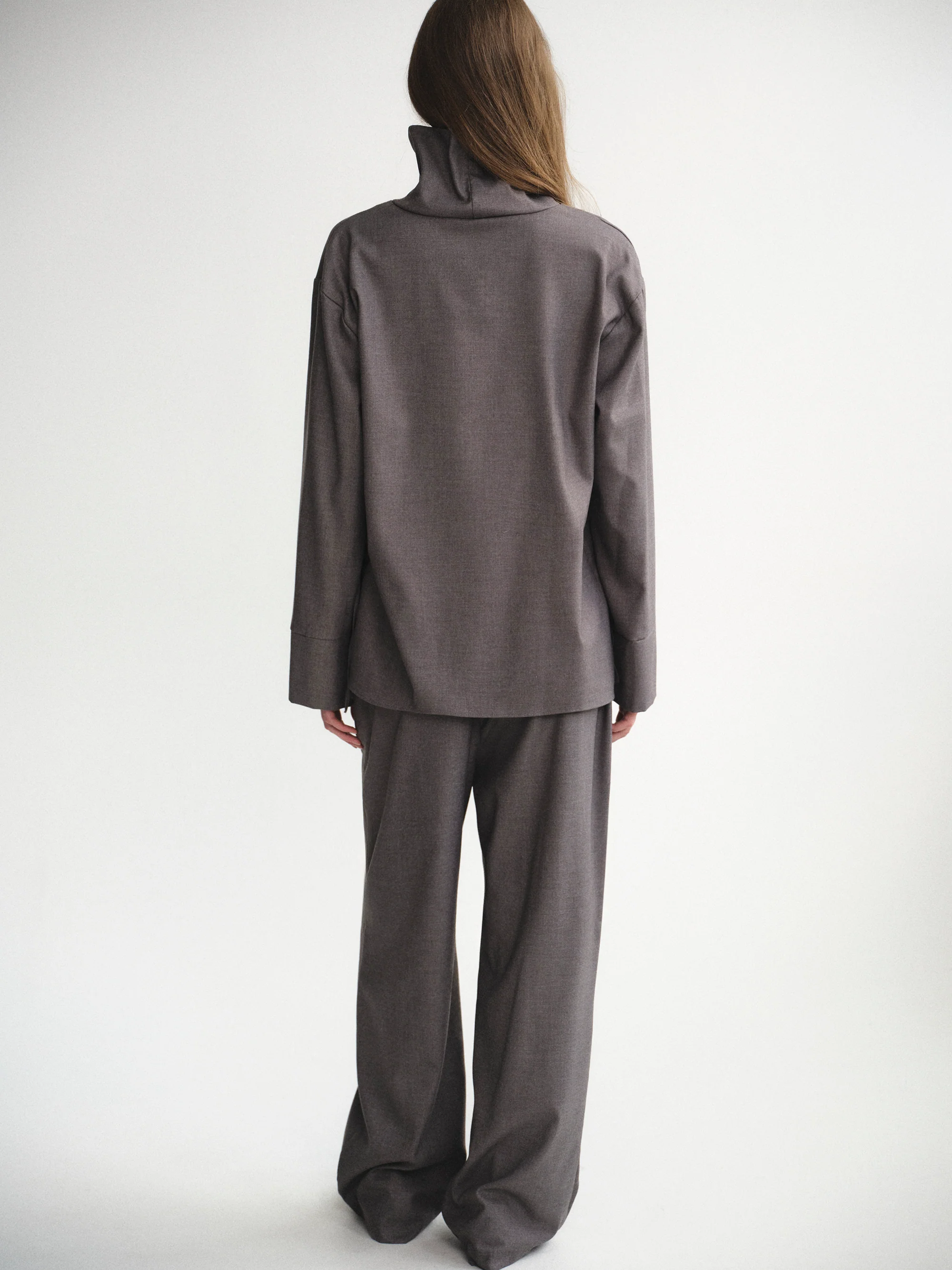 High-Neck Blouse, Grey - Image 7