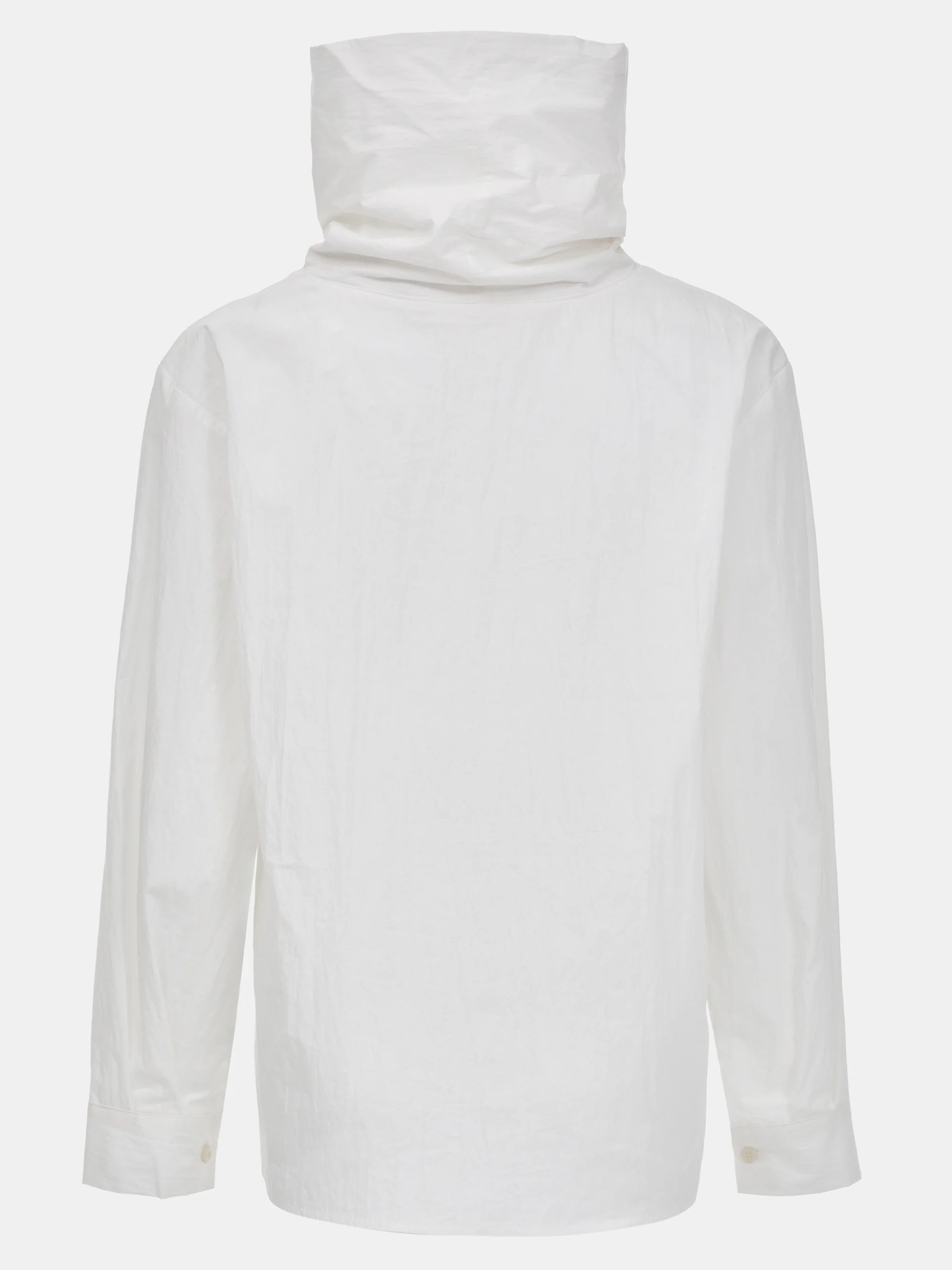High-Neck Cotton Top, White - Image 4