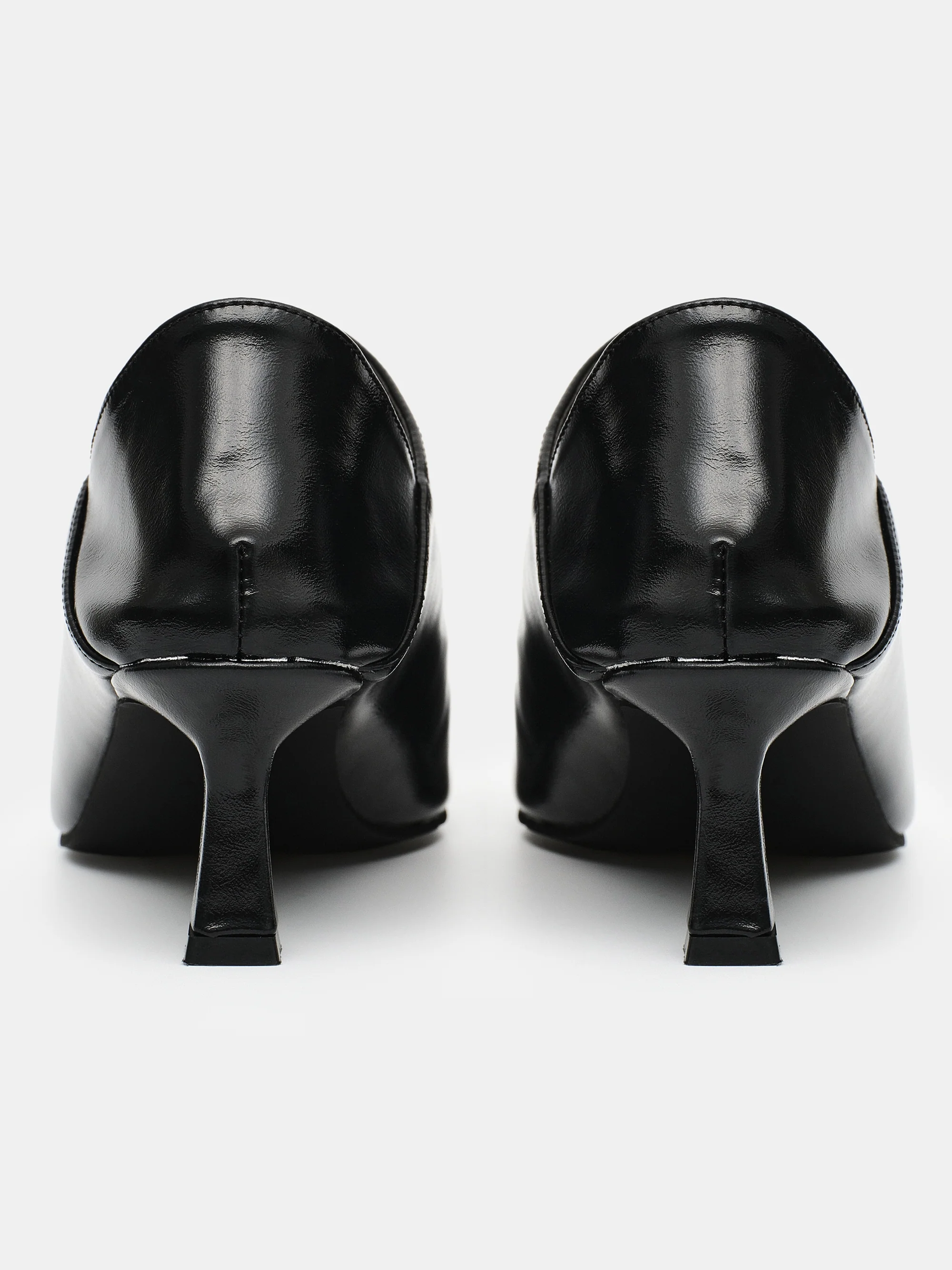 High Vamp Mule Loafers, Black - Image 4