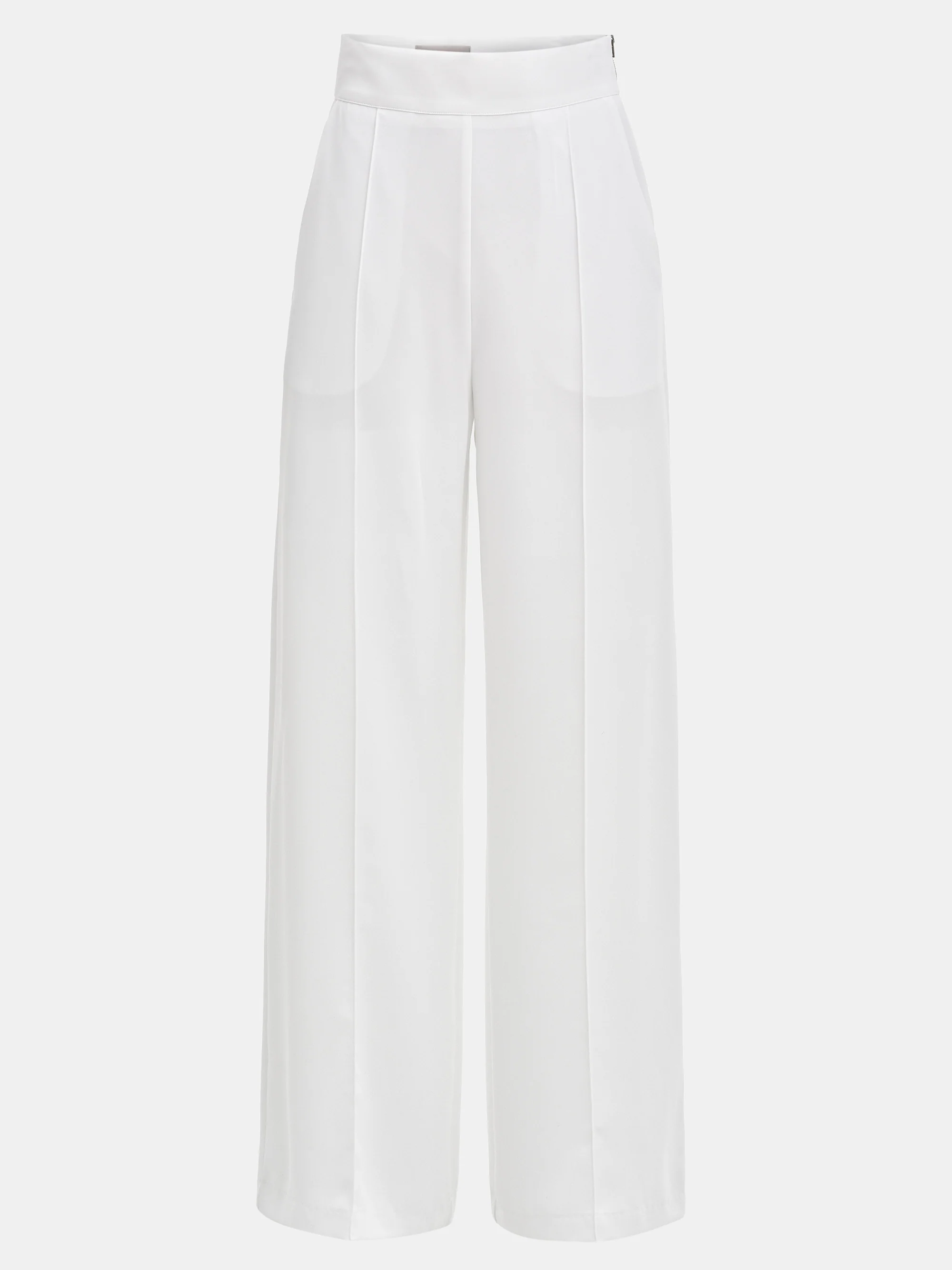 High-Waisted Crepe Pants, White - Image 7