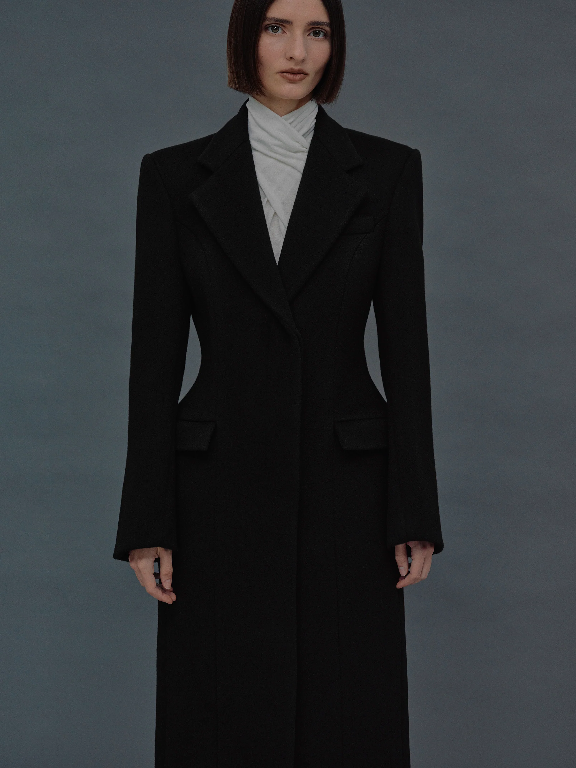 Holin Hourglass Coat, Black - Image 2