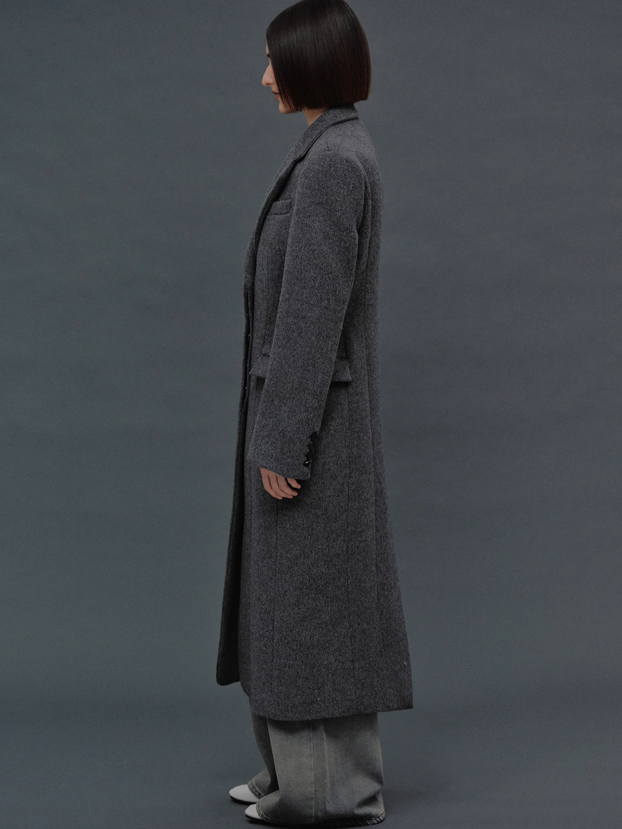 Holin Hourglass Coat, Cobblestone - Image 3