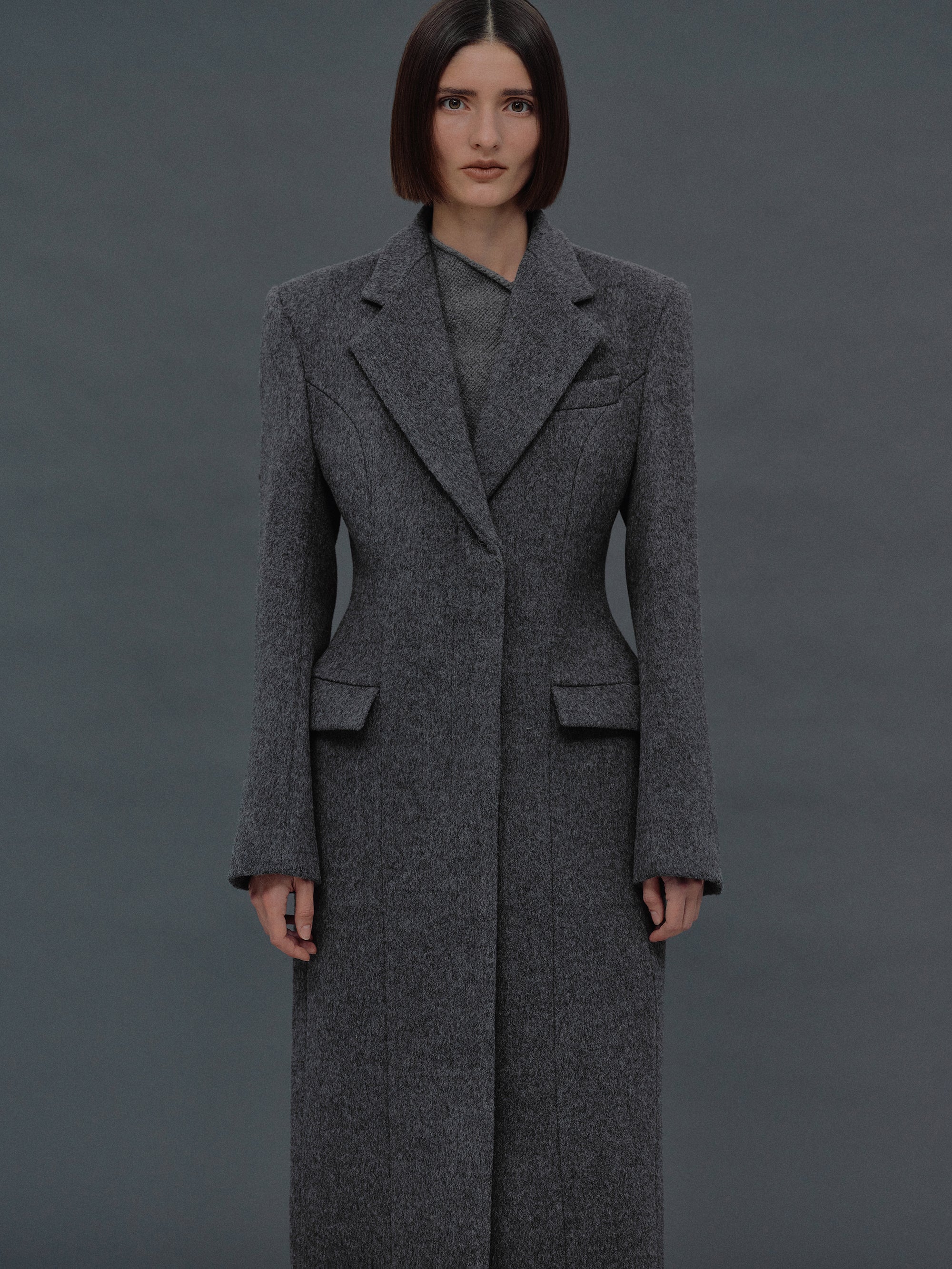 Holin Hourglass Coat, Cobblestone - Image 4