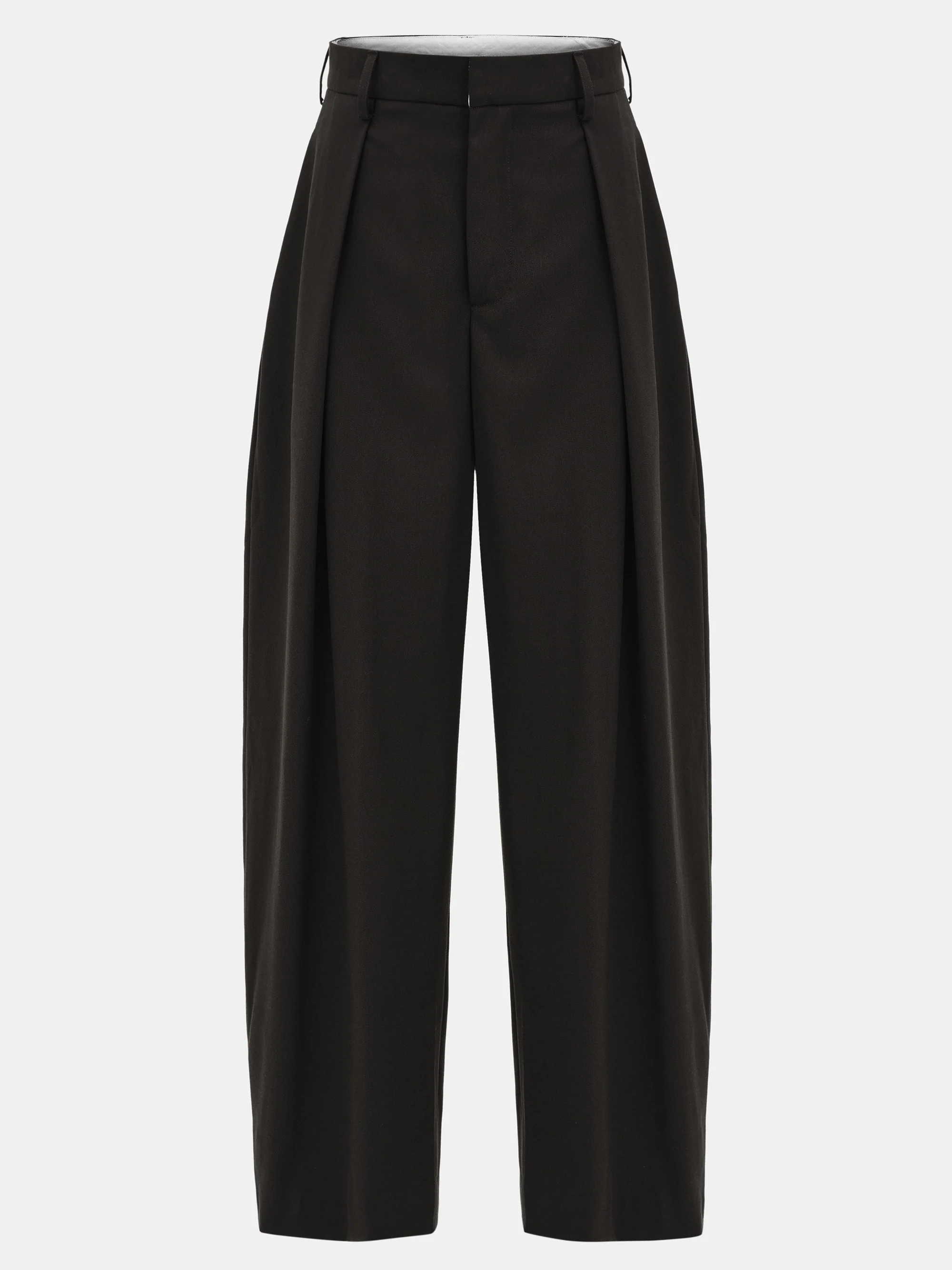 Hopsack Relaxed Trousers, Brown - Image 4