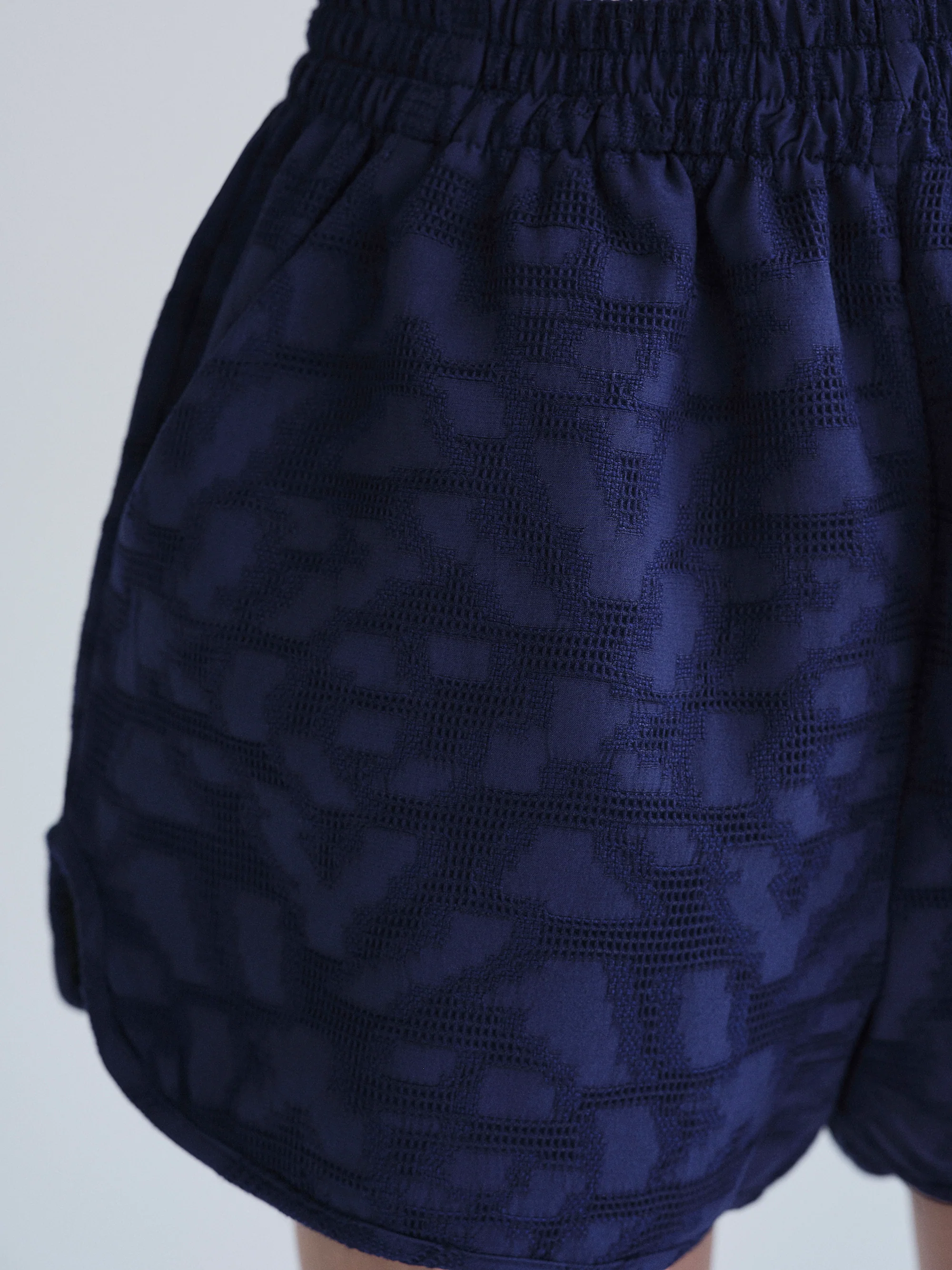 Jacquard Shorts, Navy - Image 4