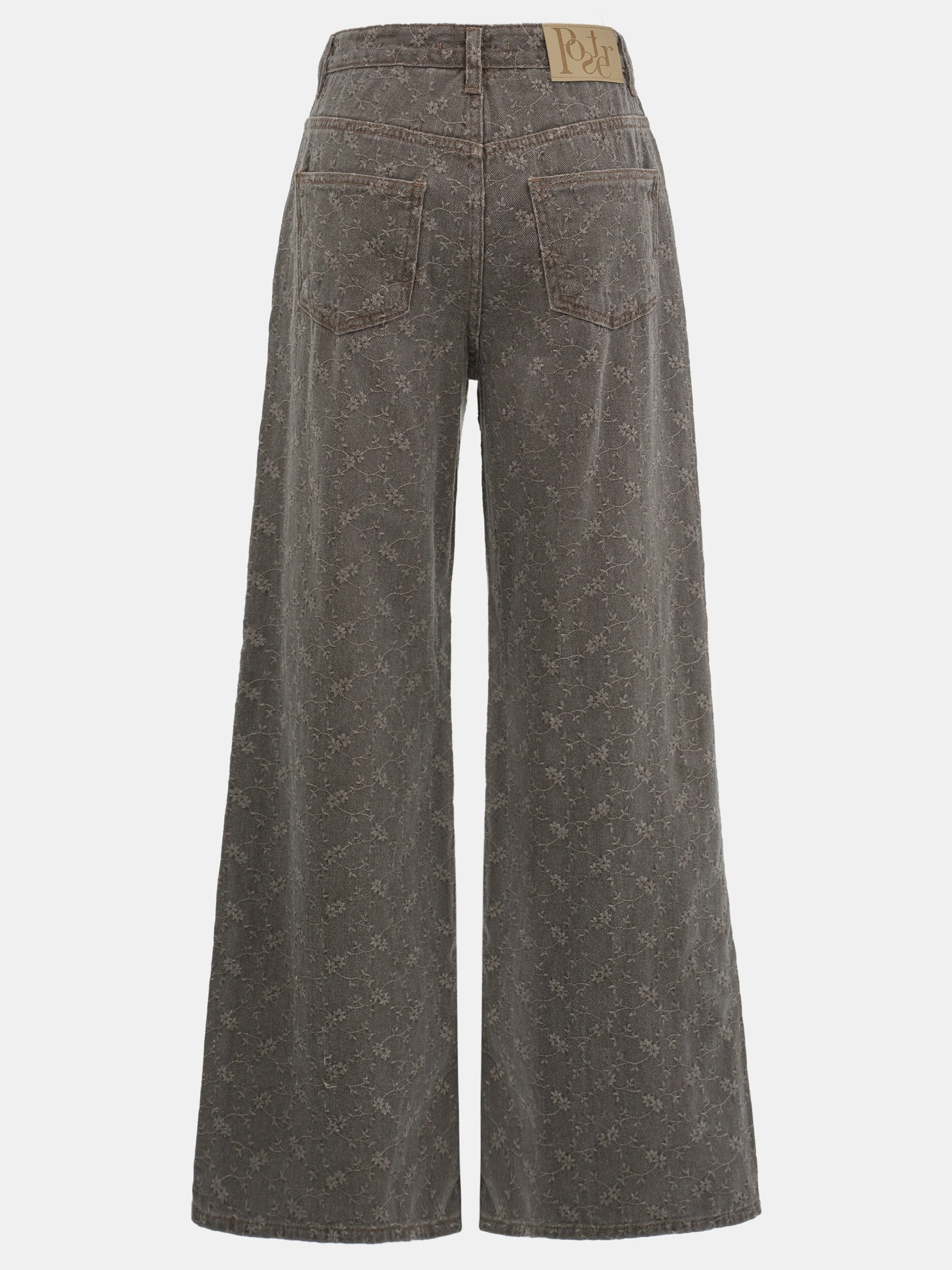 Jacquard Washed Jeans, Grey - Image 8