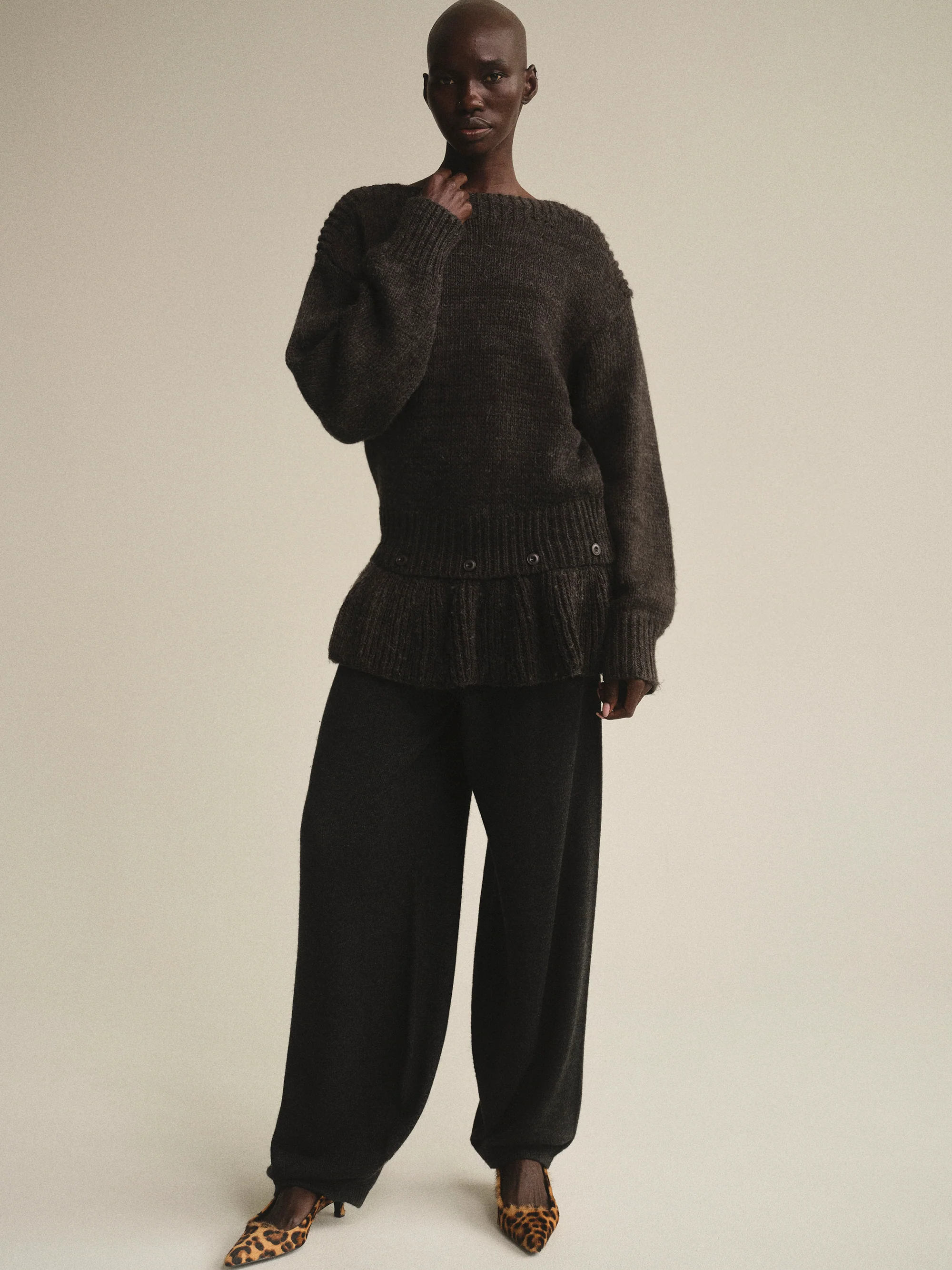 Knit Jogger Pants, Charcoal - Image 3