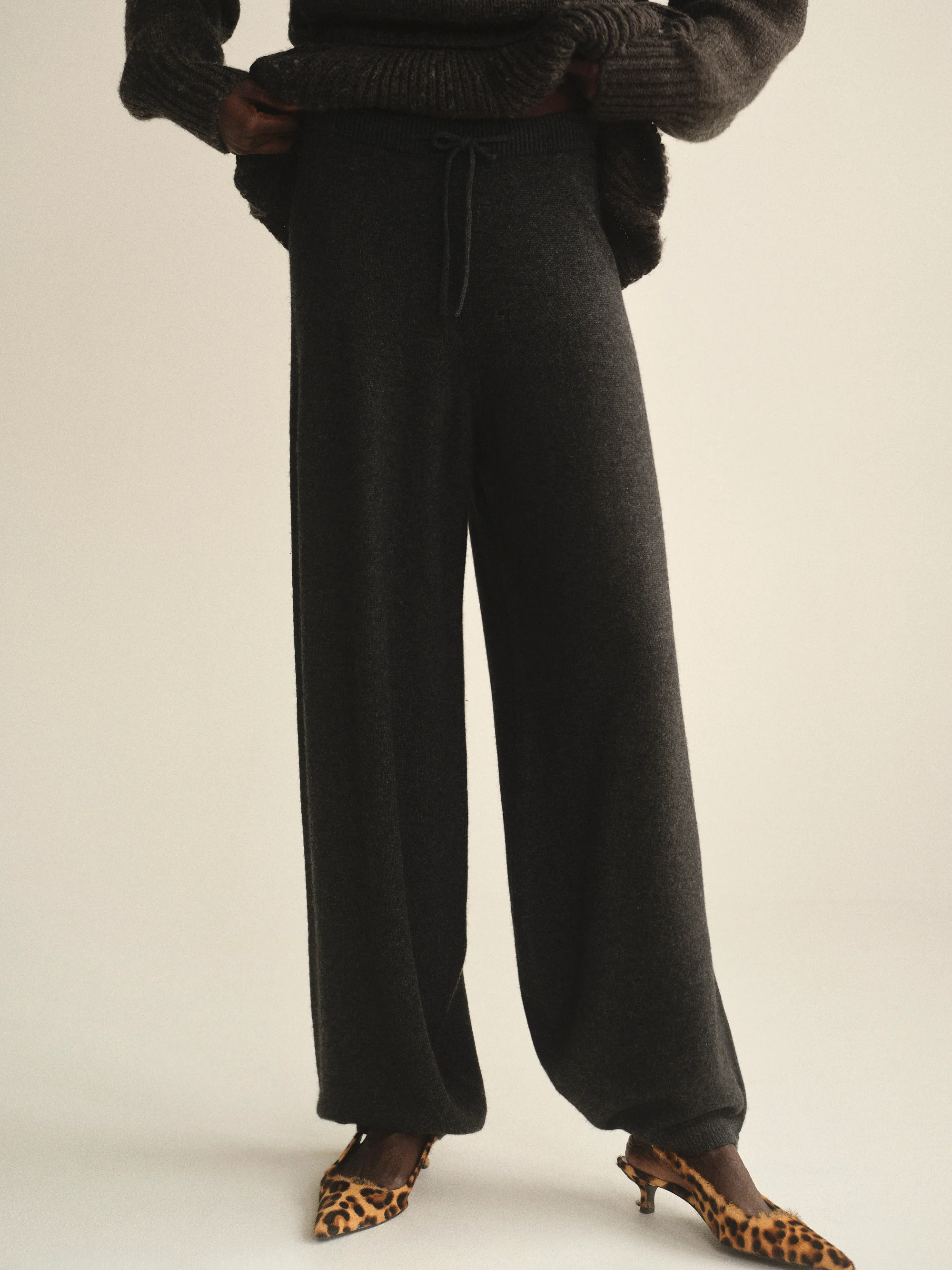 Knit Jogger Pants, Charcoal - Image 4