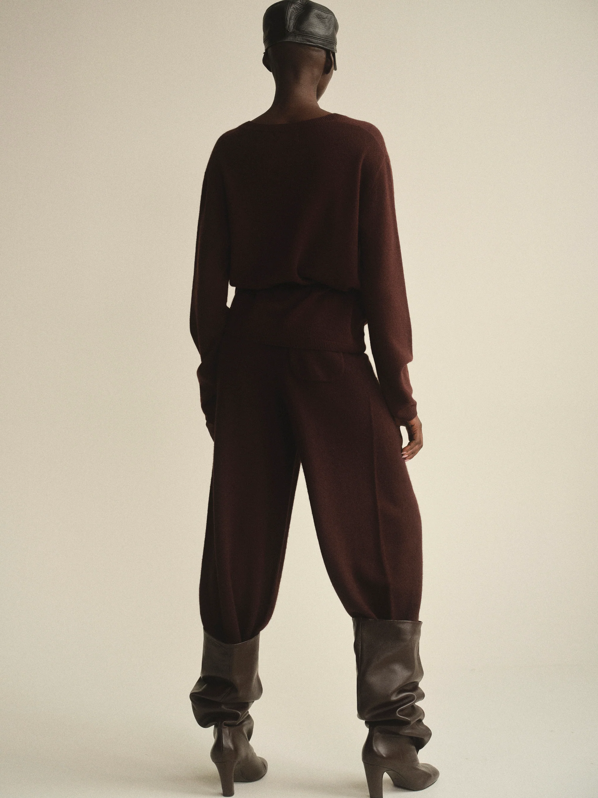 Knit Jogger Pants, Zinfande - Image 4