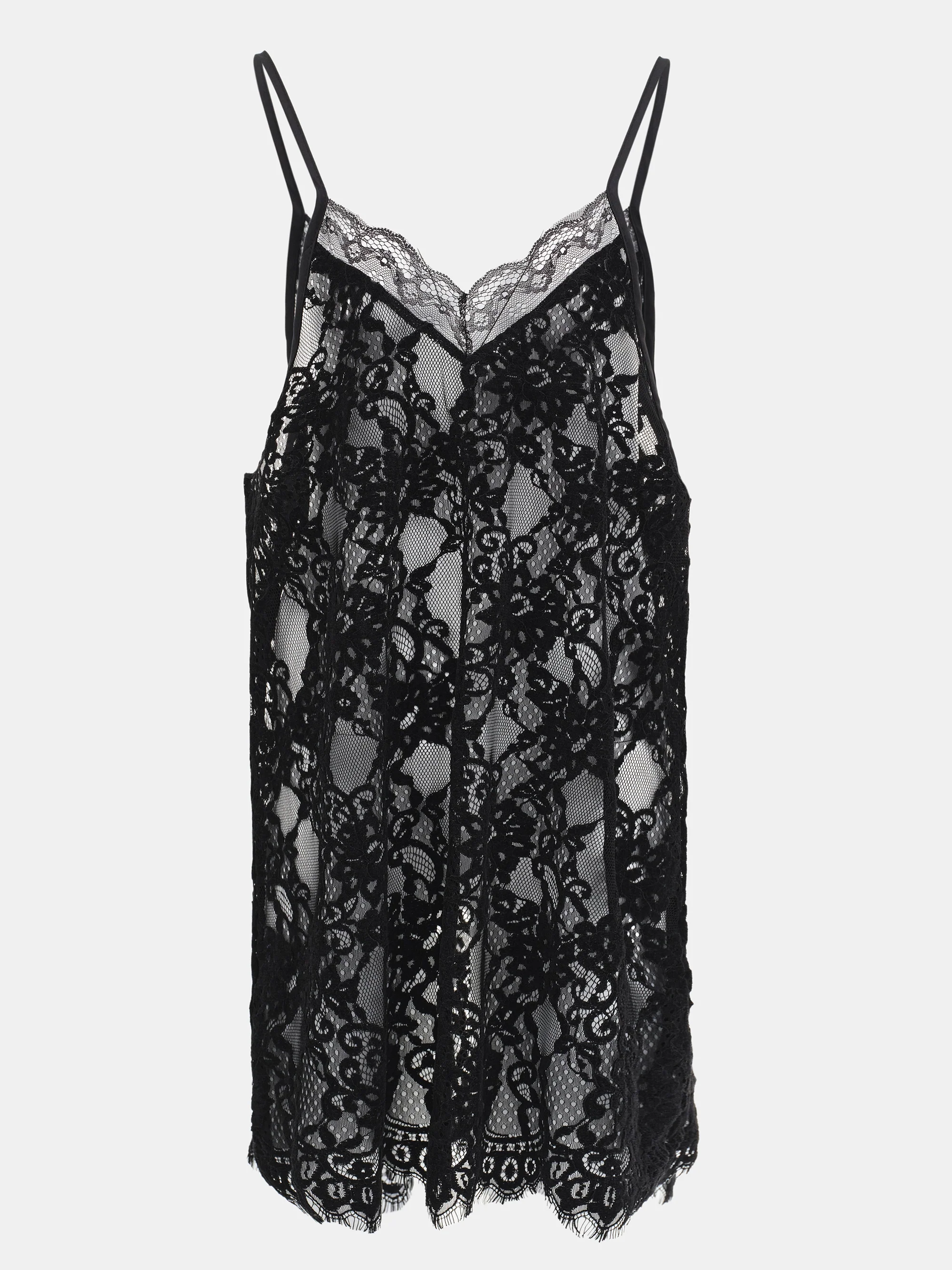 Lace Embroidery Tunic, Black - Image 3