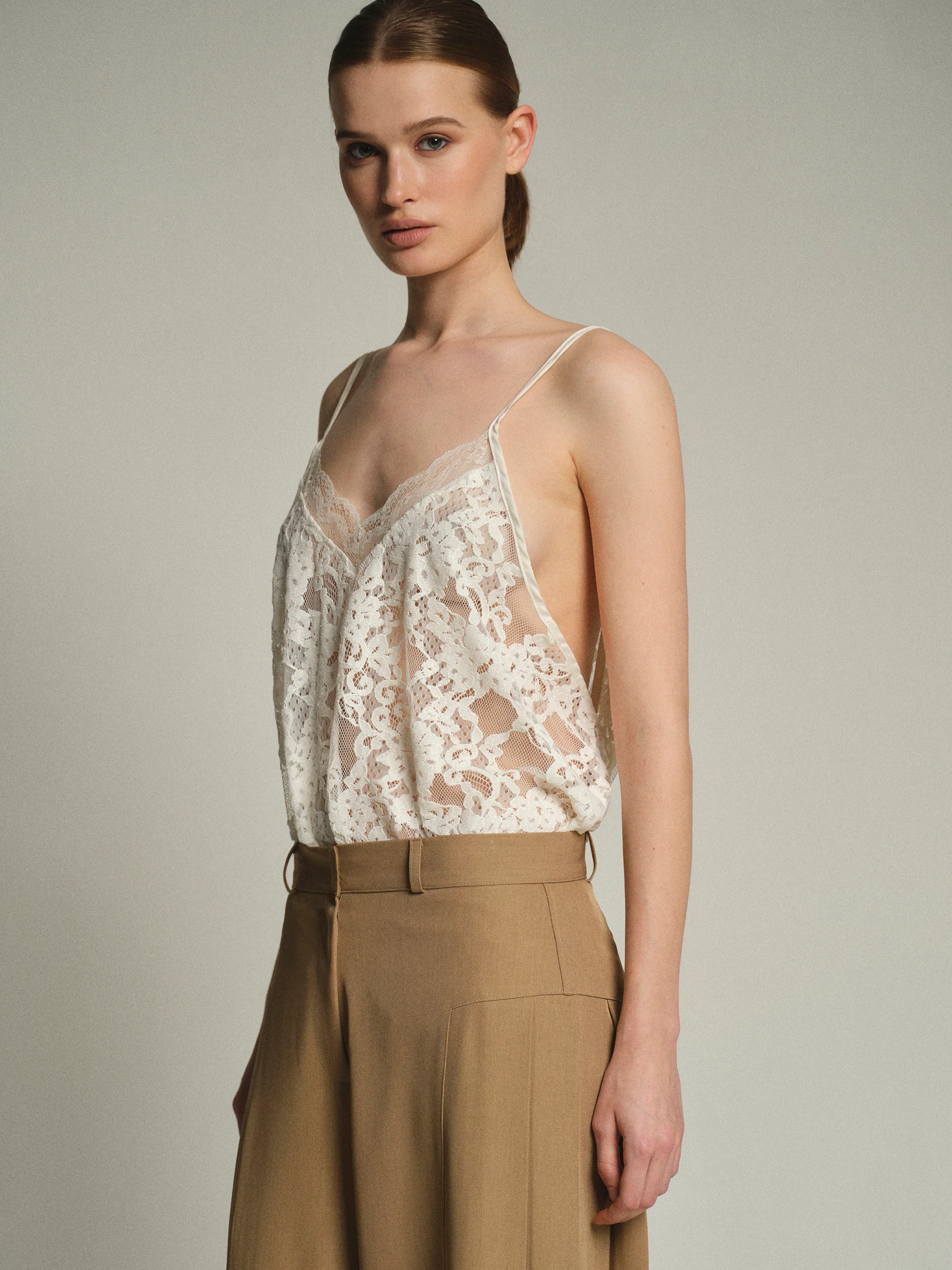 Lace Embroidery Tunic, Ivory - Image 2