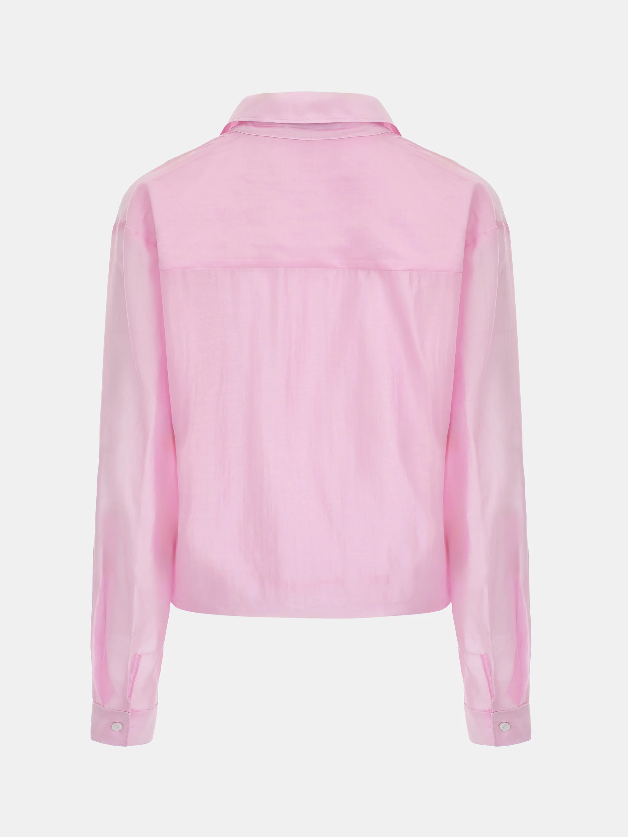 Layered Button Down Shirt, Pink - Image 6
