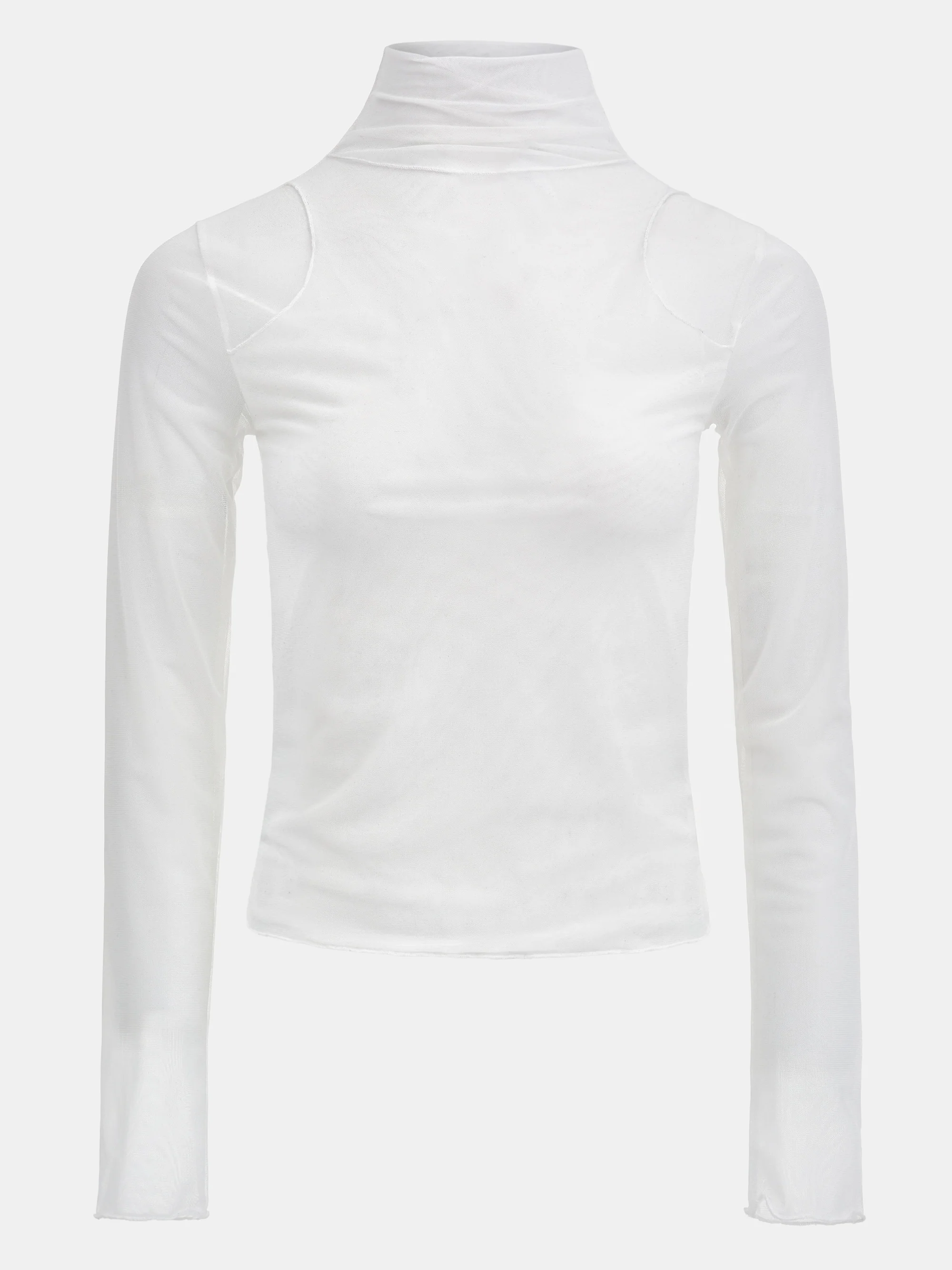 Layered Mesh Top, White