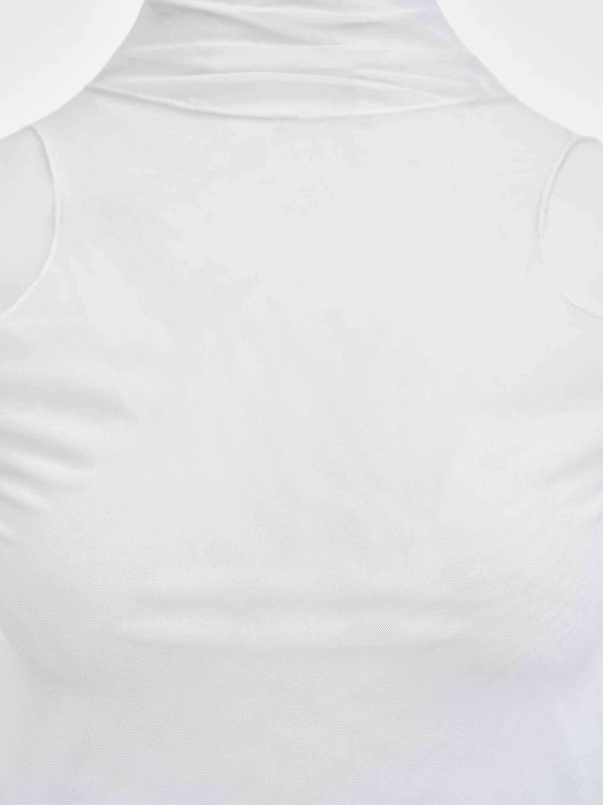 Layered Mesh Top, White - Image 3