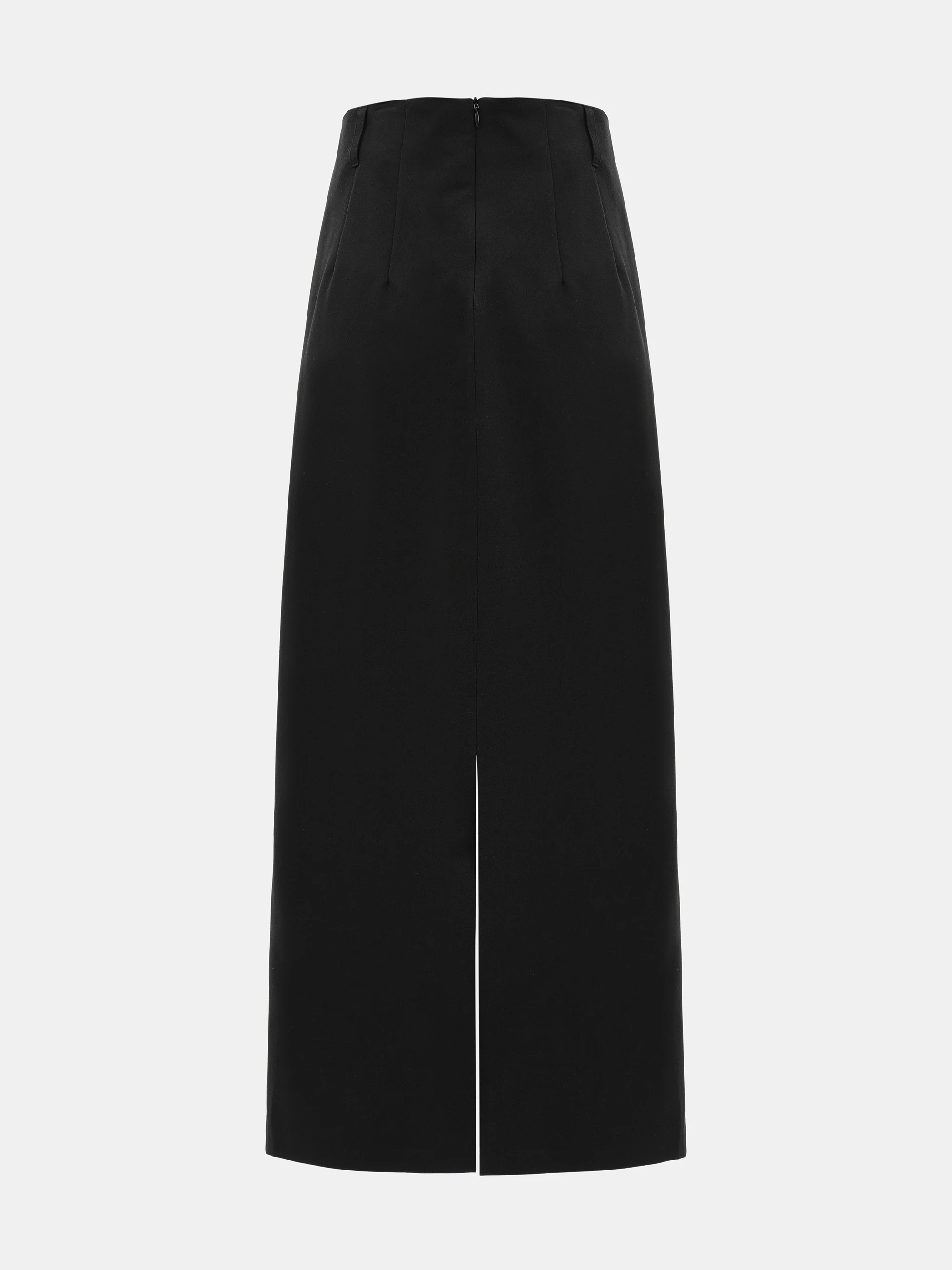 Layered Wrap Slit Skirt, Black - Image 6