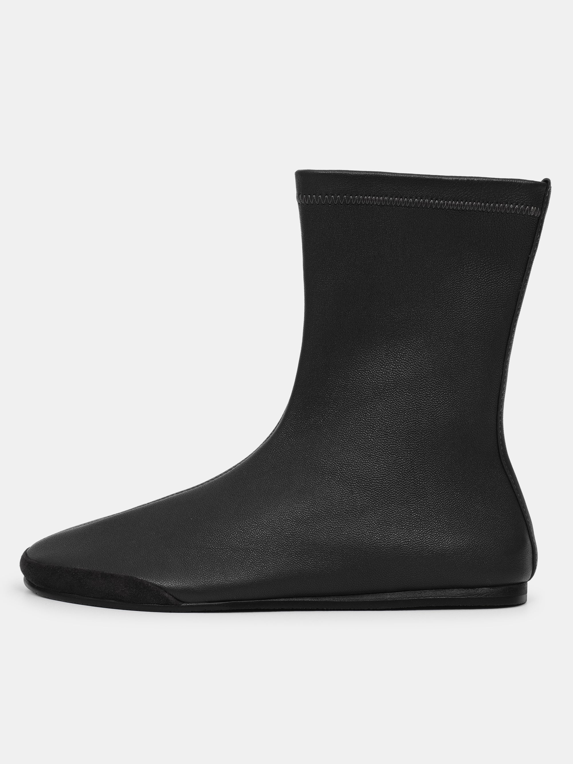 Leather Ankle Boots, Black
