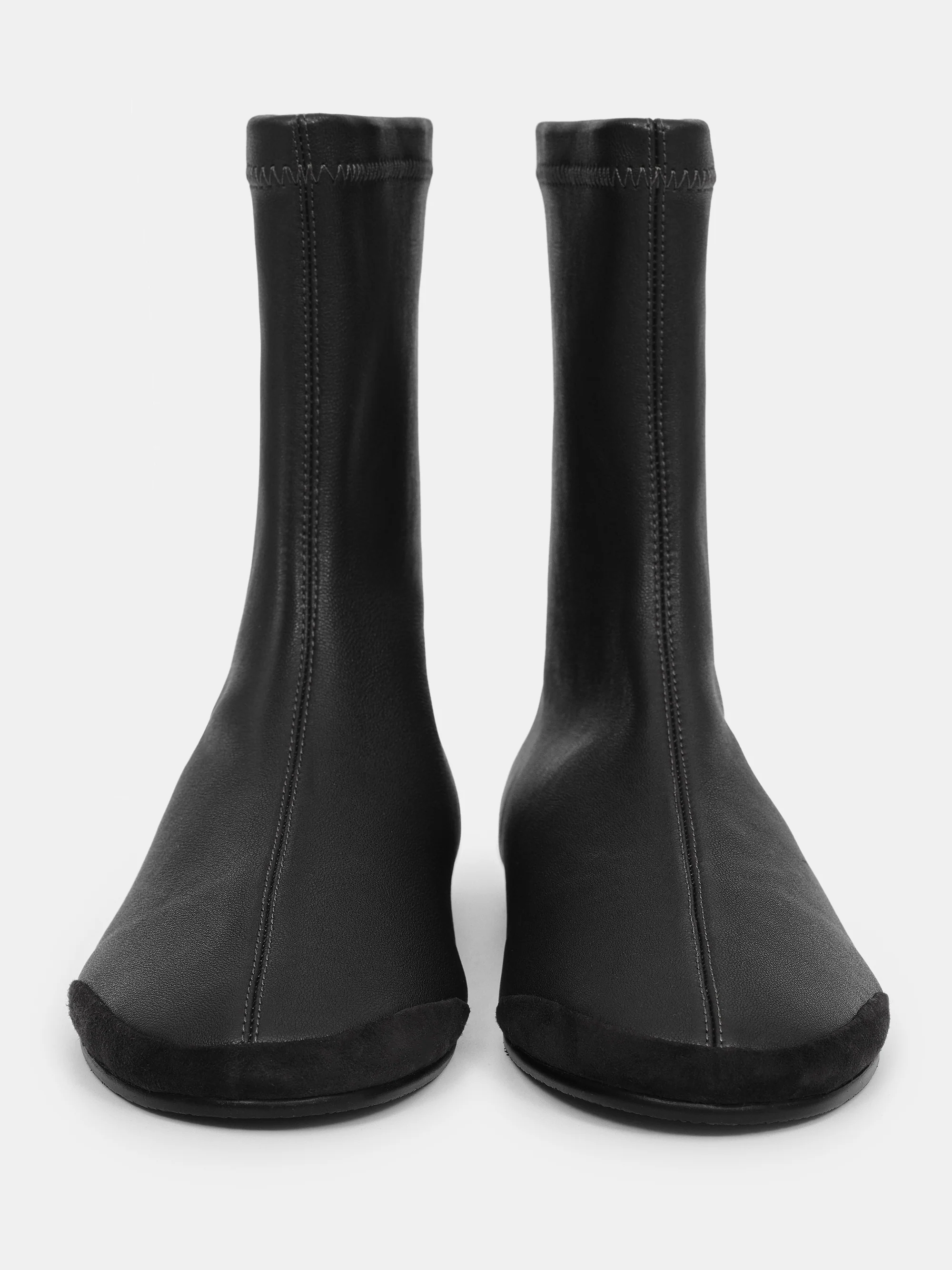 Leather Ankle Boots, Black - Image 3