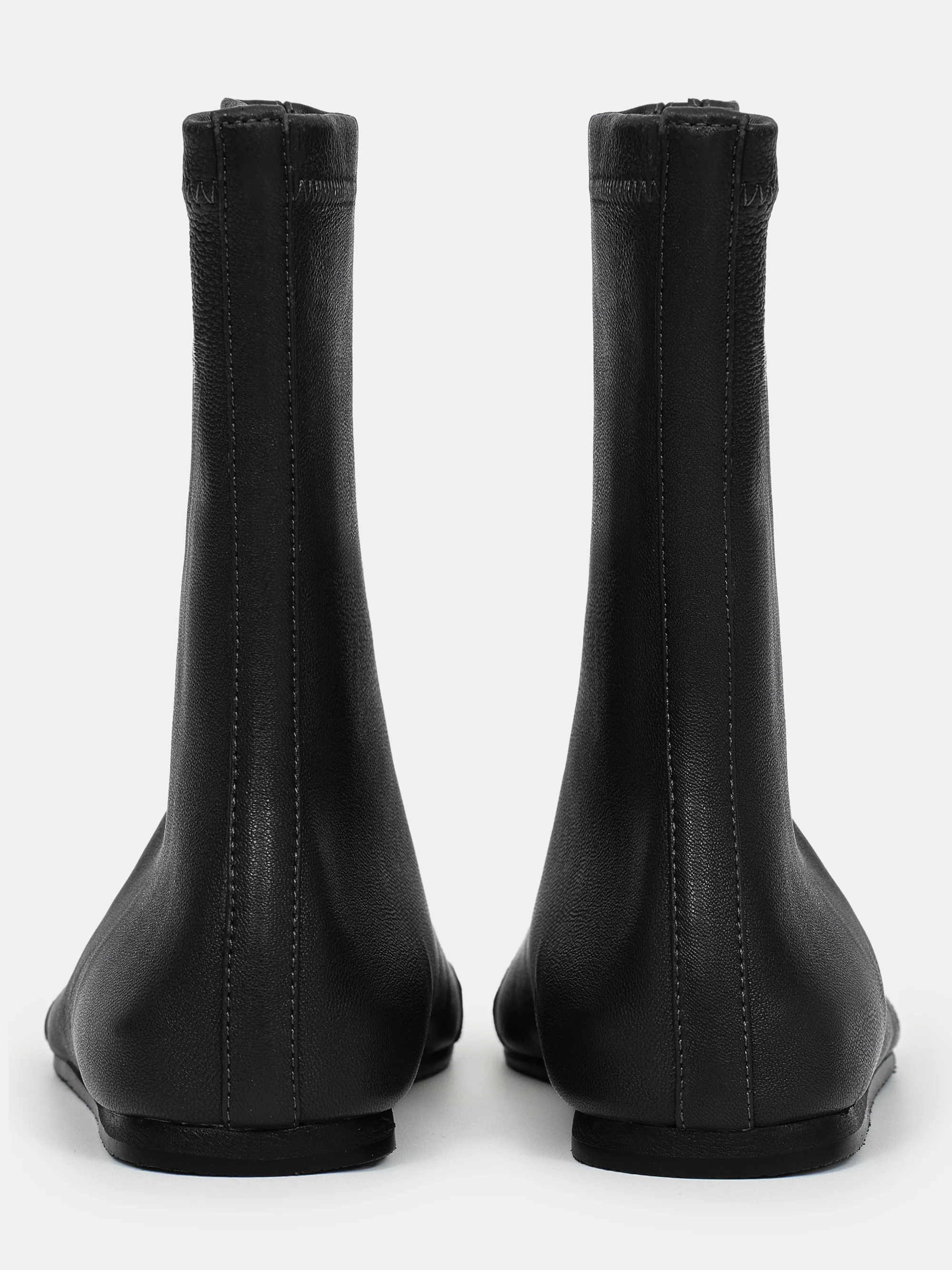Leather Ankle Boots, Black - Image 4
