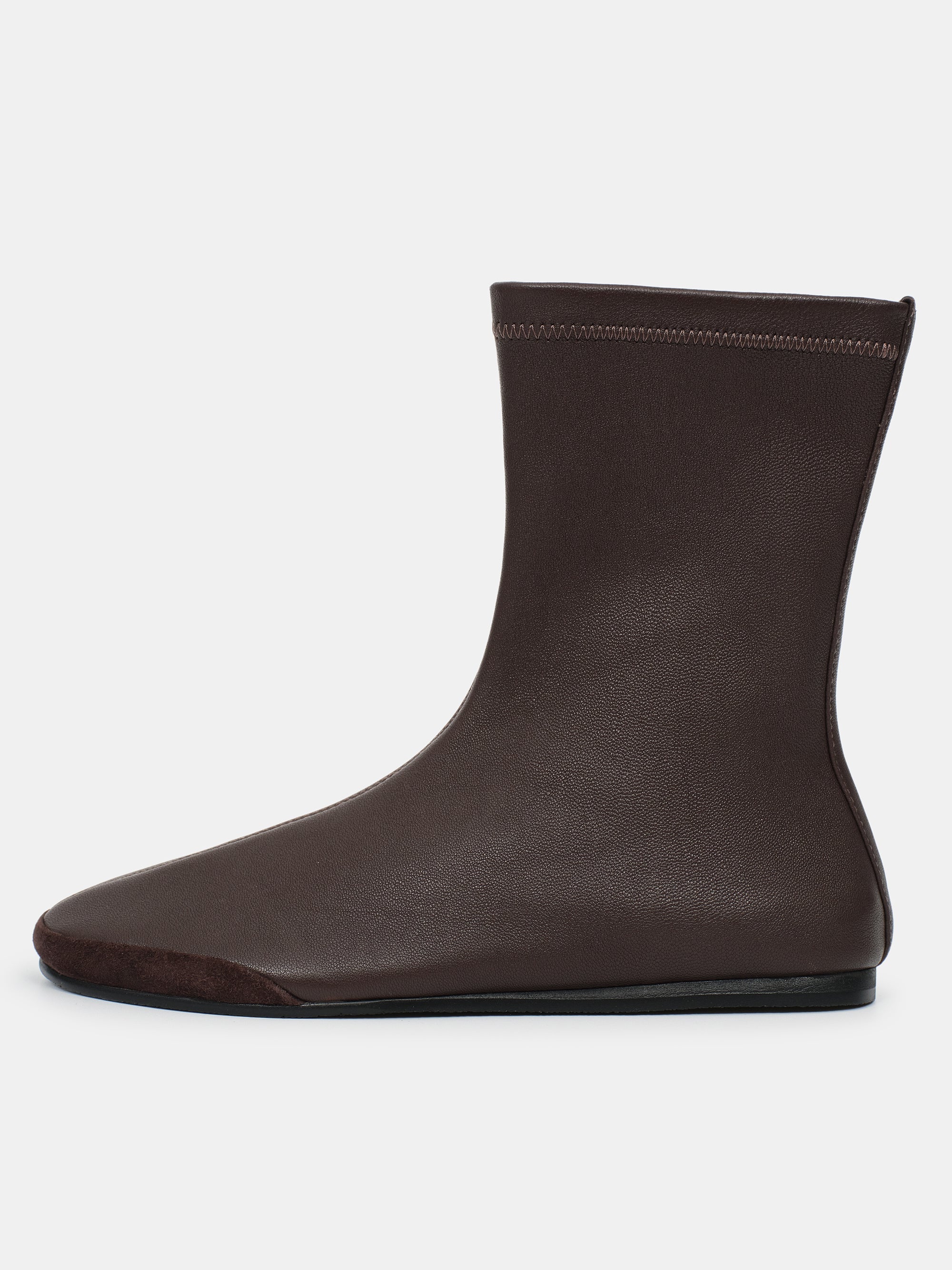 Leather Ankle Boots, Brown