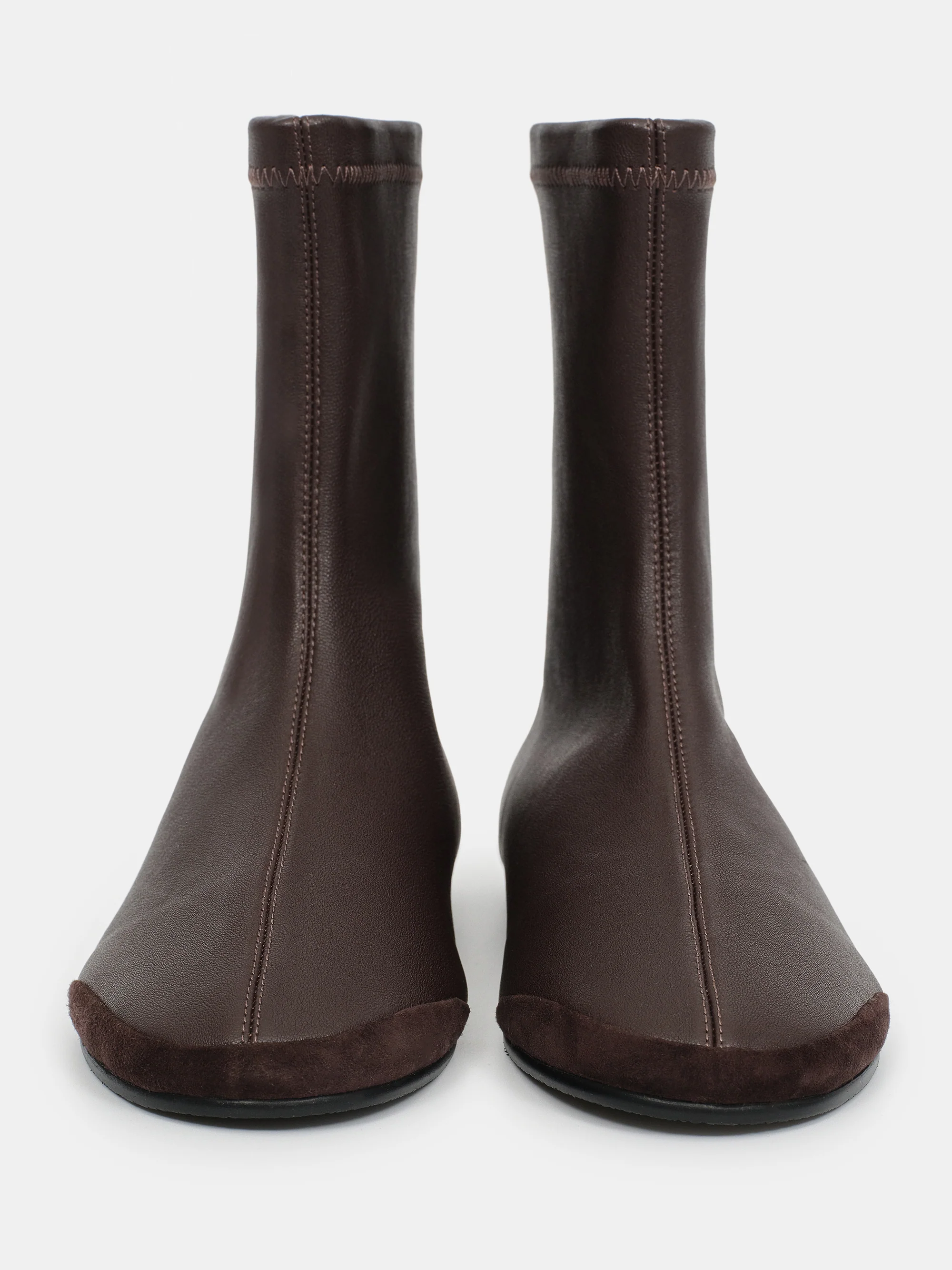 Leather Ankle Boots, Brown - Image 3