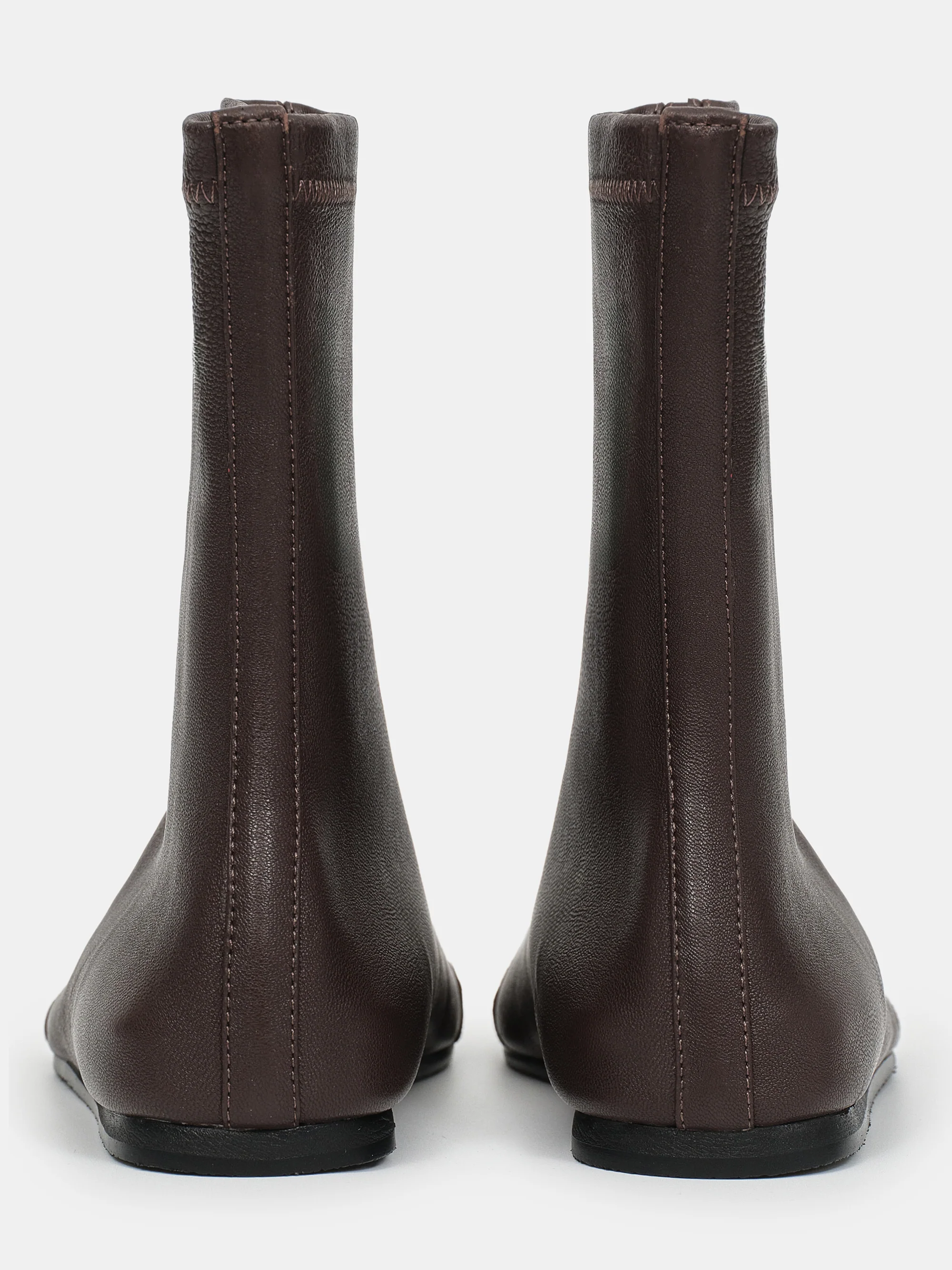 Leather Ankle Boots, Brown - Image 4