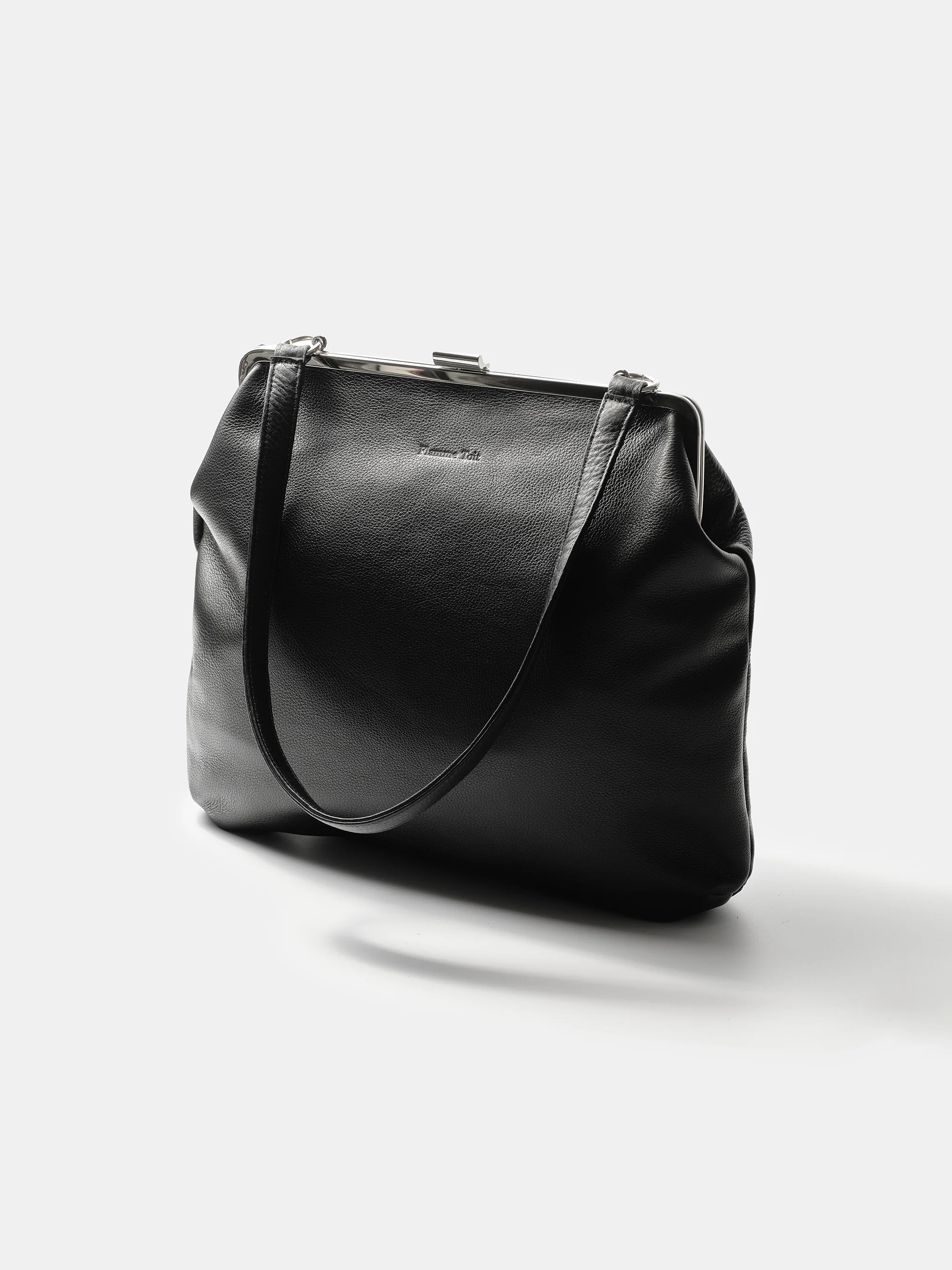 Leather Frame Bag, Black - Image 3